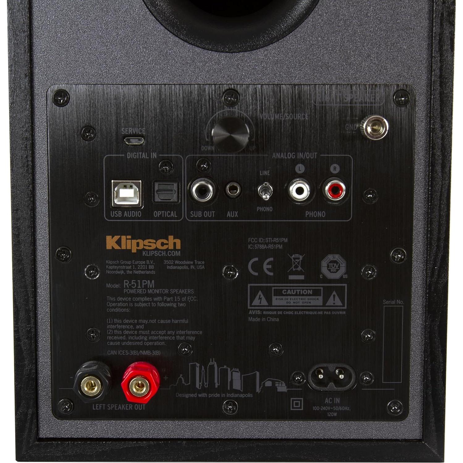Sistema de Audio 2.1 Klipsch R-51PM + Subwoofer R-80SWi 150W