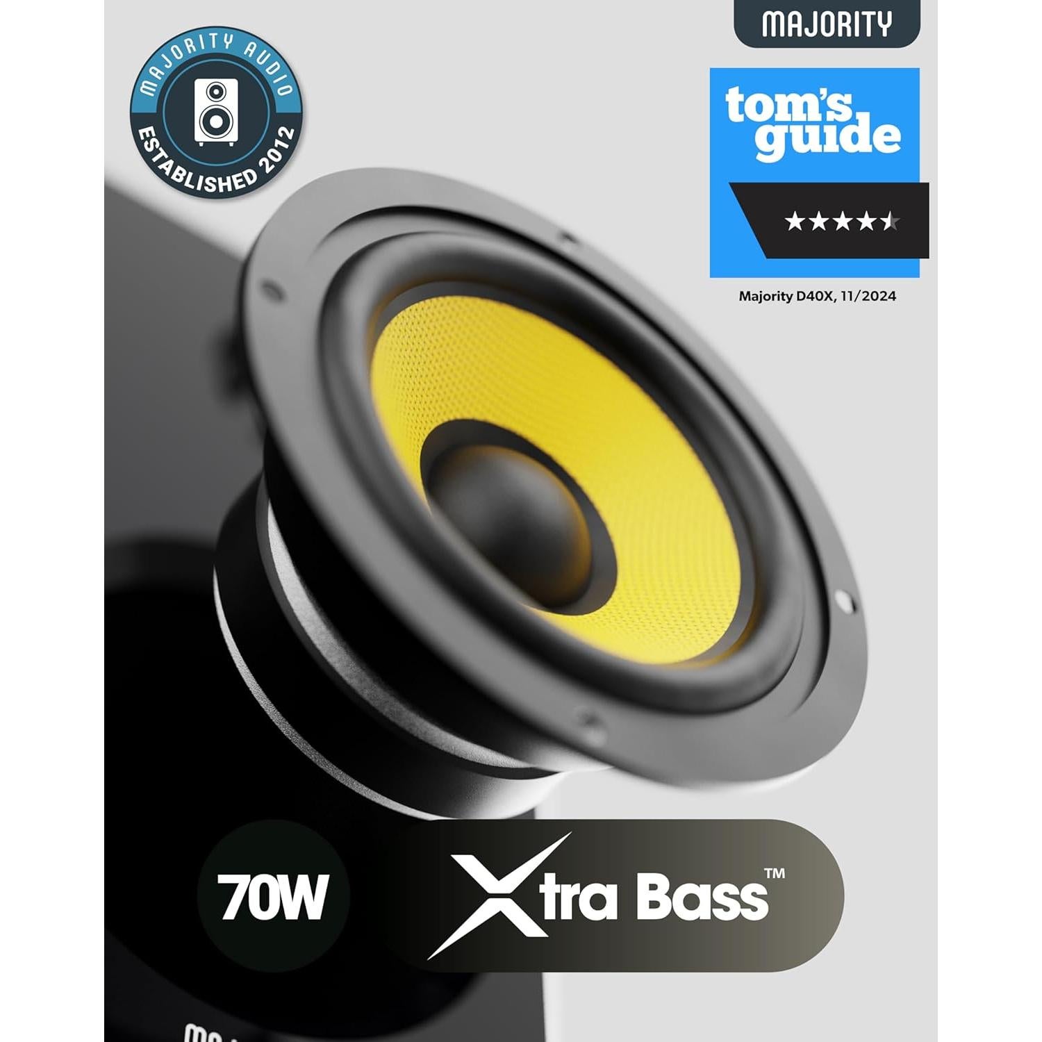 Altavoces de Estantería Bluetooth MAJORITY D40X 70W 2.0