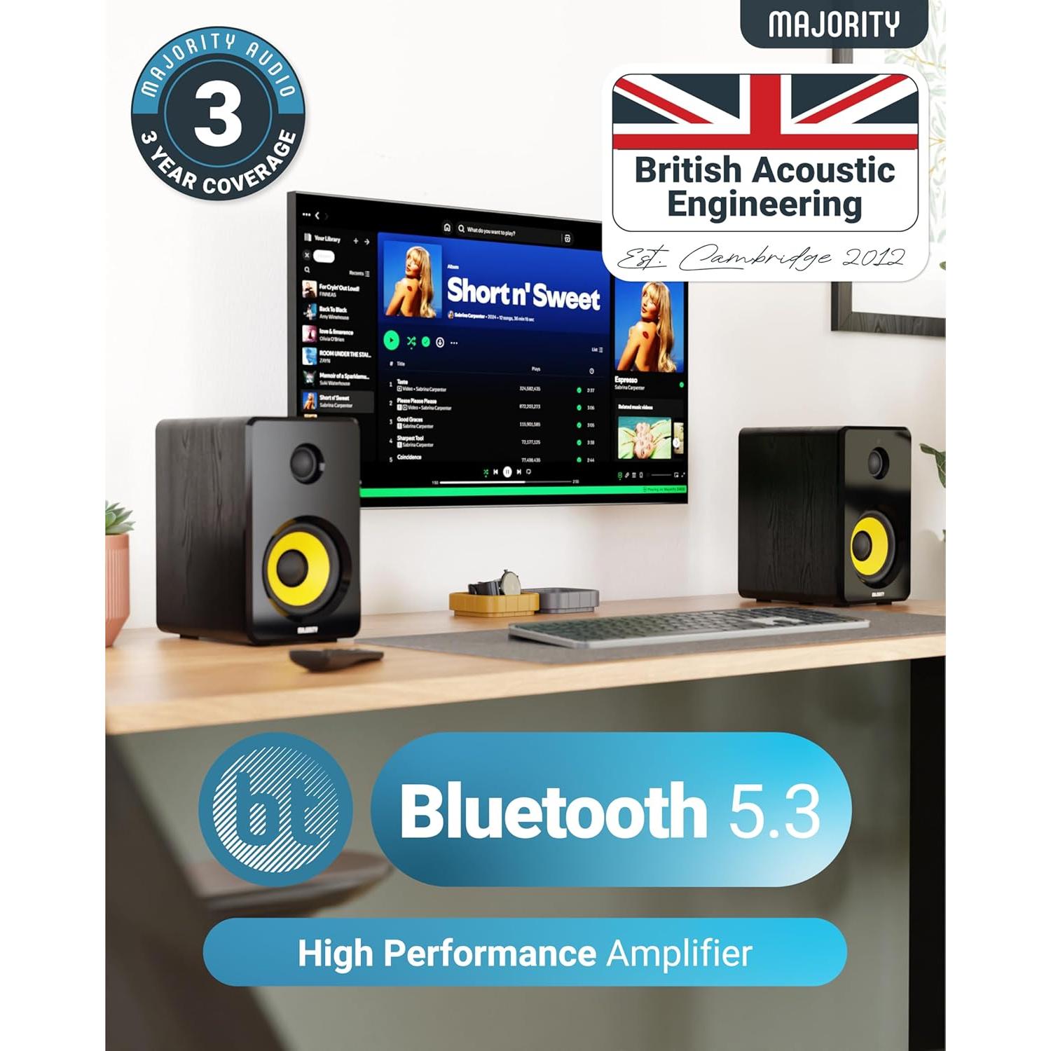 Altavoces de Estantería Bluetooth MAJORITY D40X 70W 2.0