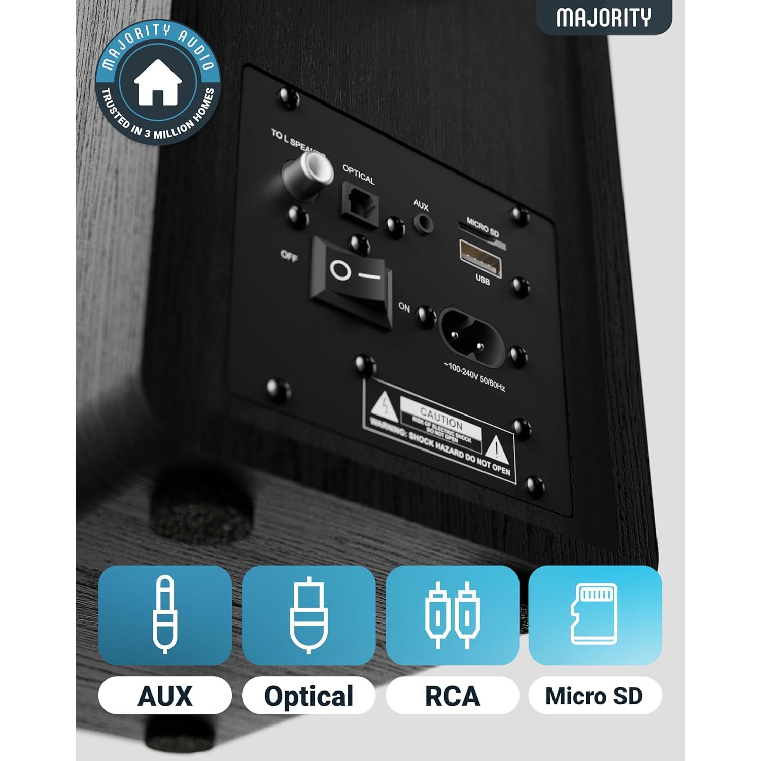 Altavoces de Estantería Bluetooth MAJORITY D40X 70W 2.0