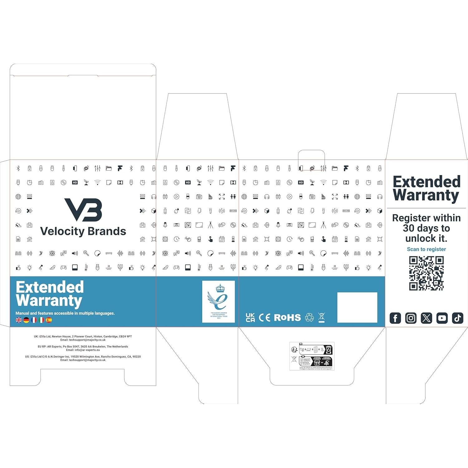 Altavoces de Estantería Bluetooth MAJORITY D40X 70W 2.0