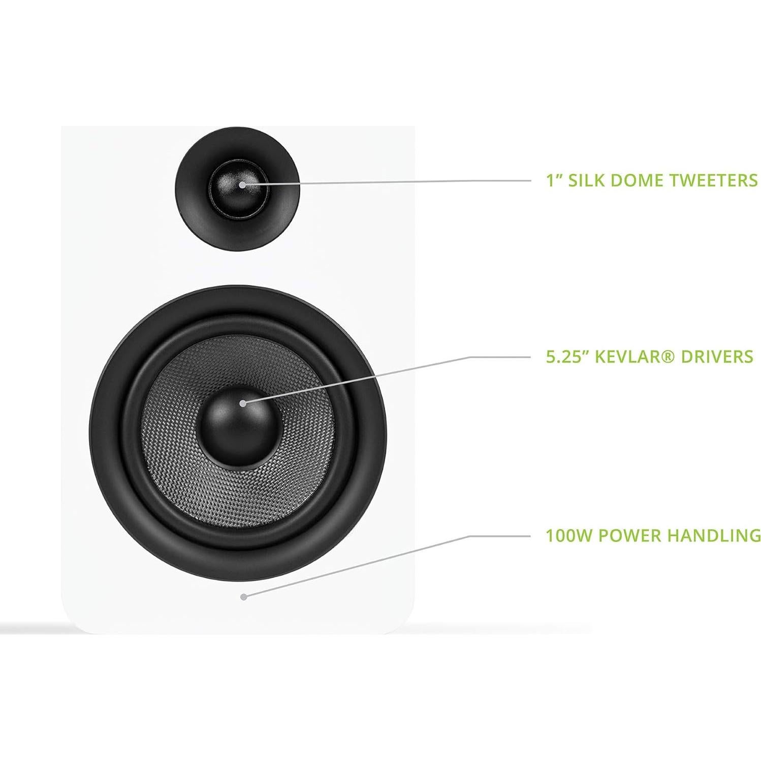 Altavoces Pasivos Kanto YU 5.25" Tweeter Seda 6 Ohmios Blanco