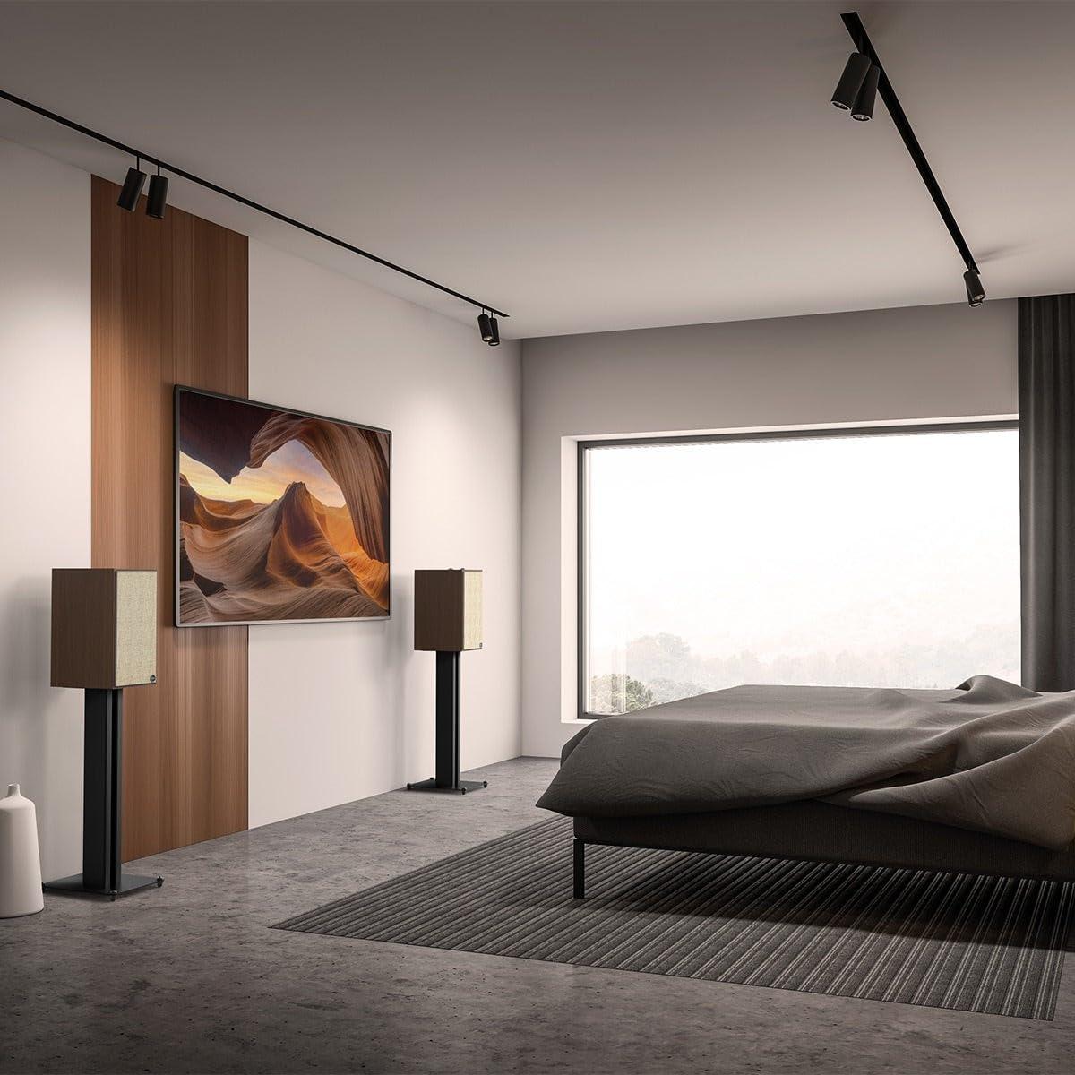 Altavoces Klipsch The Sevens Alimentados 6.5" Nuez + Giradiscos 60X-BK