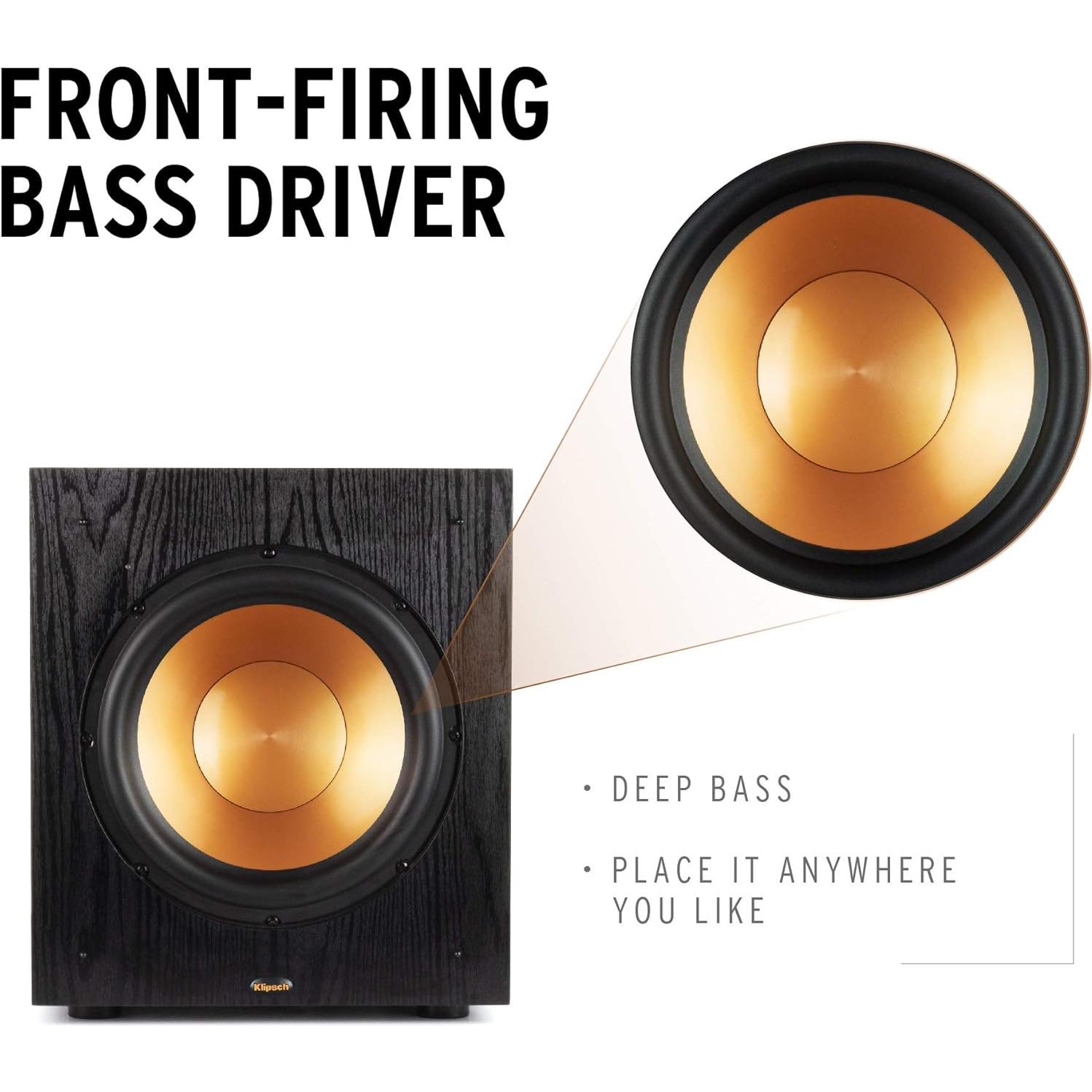 Subwoofer Klipsch SUB-100-BLACK 10" 150W Digital con Garantía