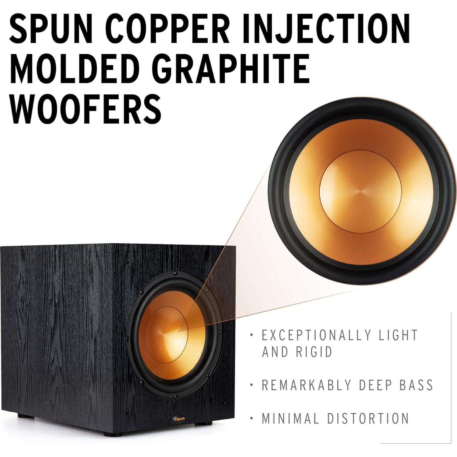 Subwoofer Klipsch SUB-100-BLACK 10" 150W Digital con Garantía