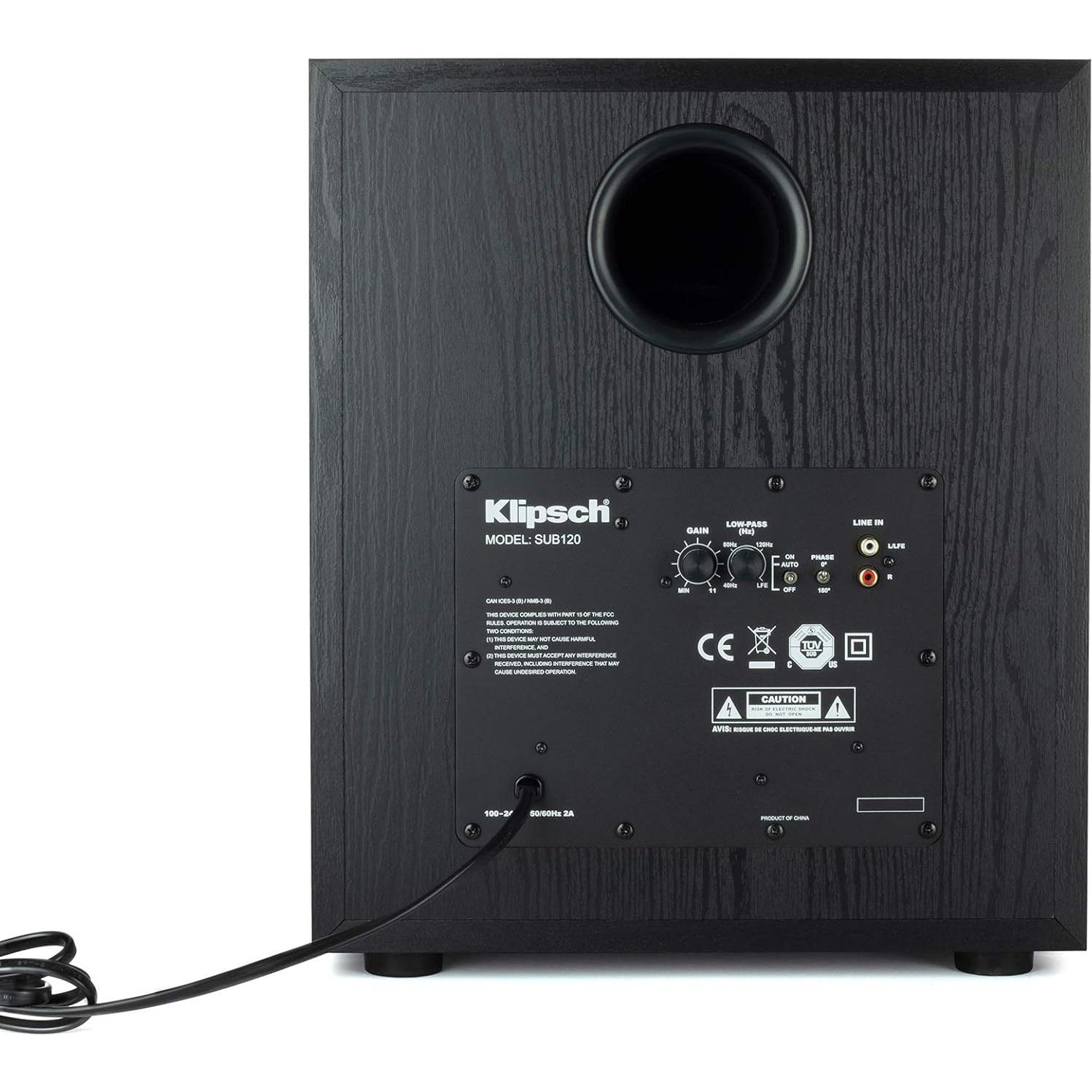 Par de Subwoofers Klipsch SUB-120-BLACK 12" 200W