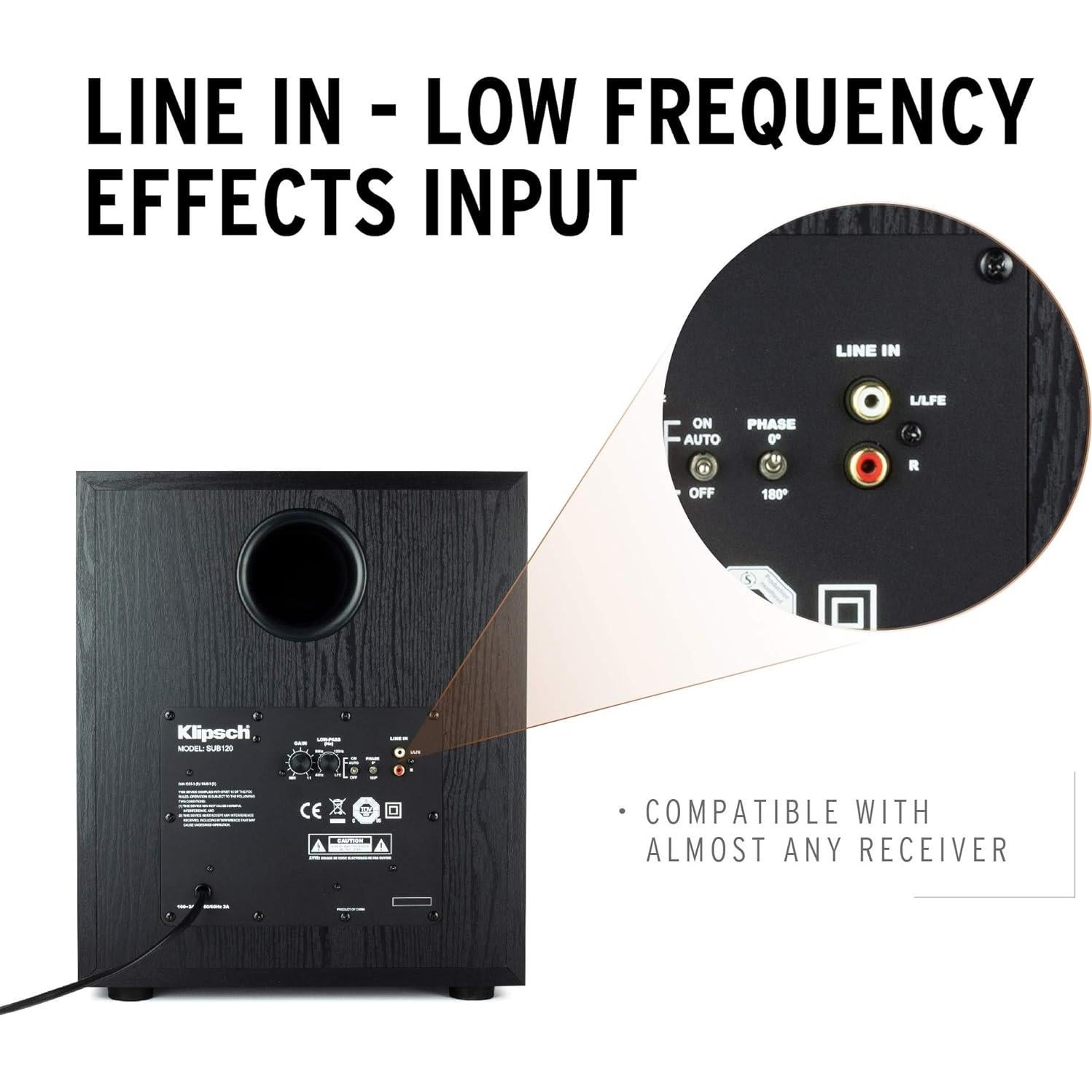 Par de Subwoofers Klipsch SUB-120-BLACK 12" 200W