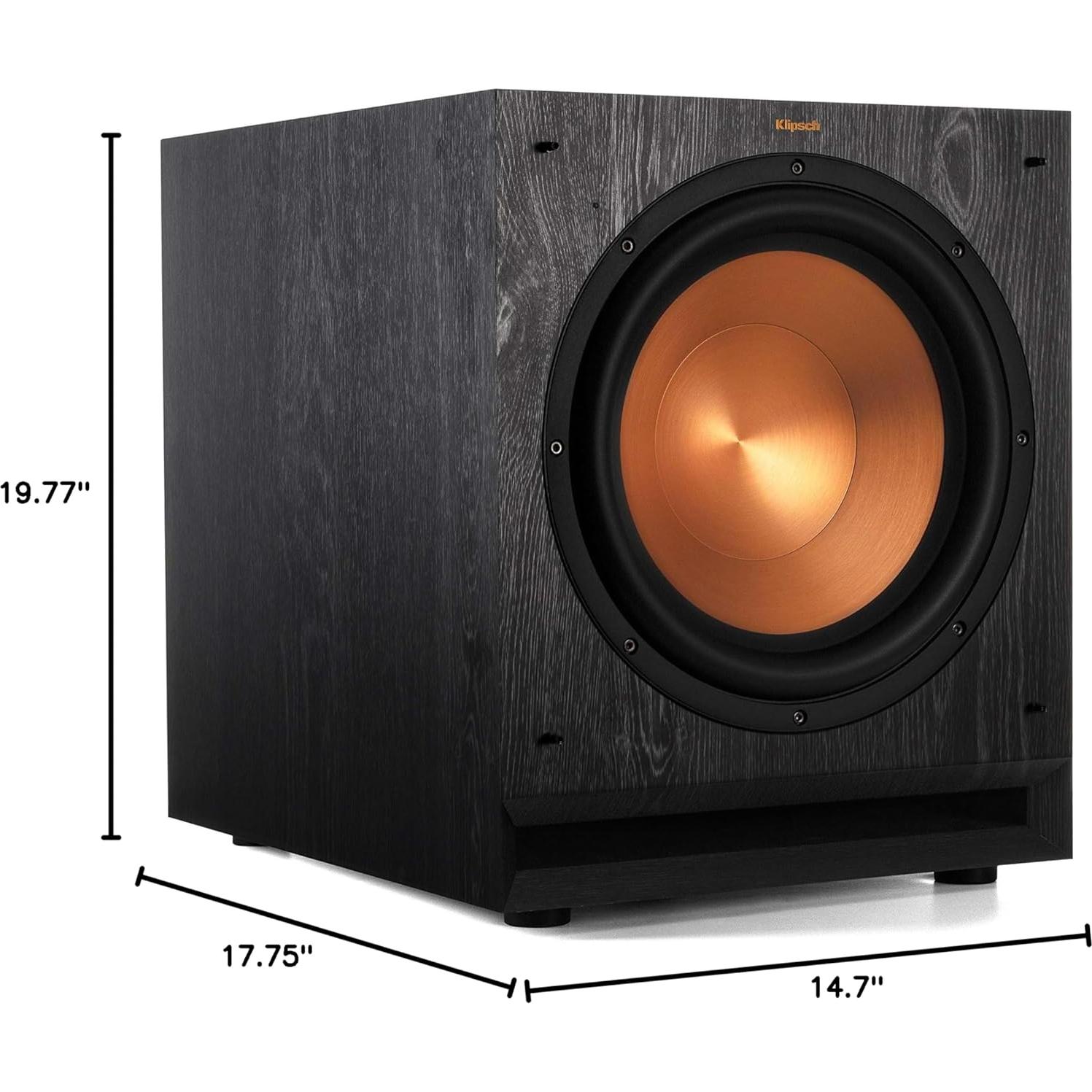 Subwoofer Potenciado Klipsch SPL-120 30.48 cm 600W Negro