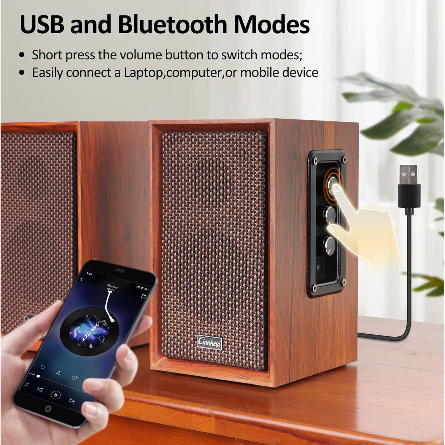 Altavoces de Estantería Bluetooth Cinnkeyi C5201 40W 8cm