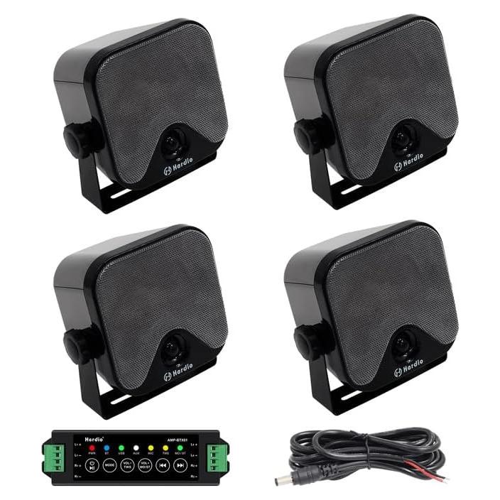 Altavoces Marinos Herdio 4" Bluetooth 240W Impermeables - 4 Pzas