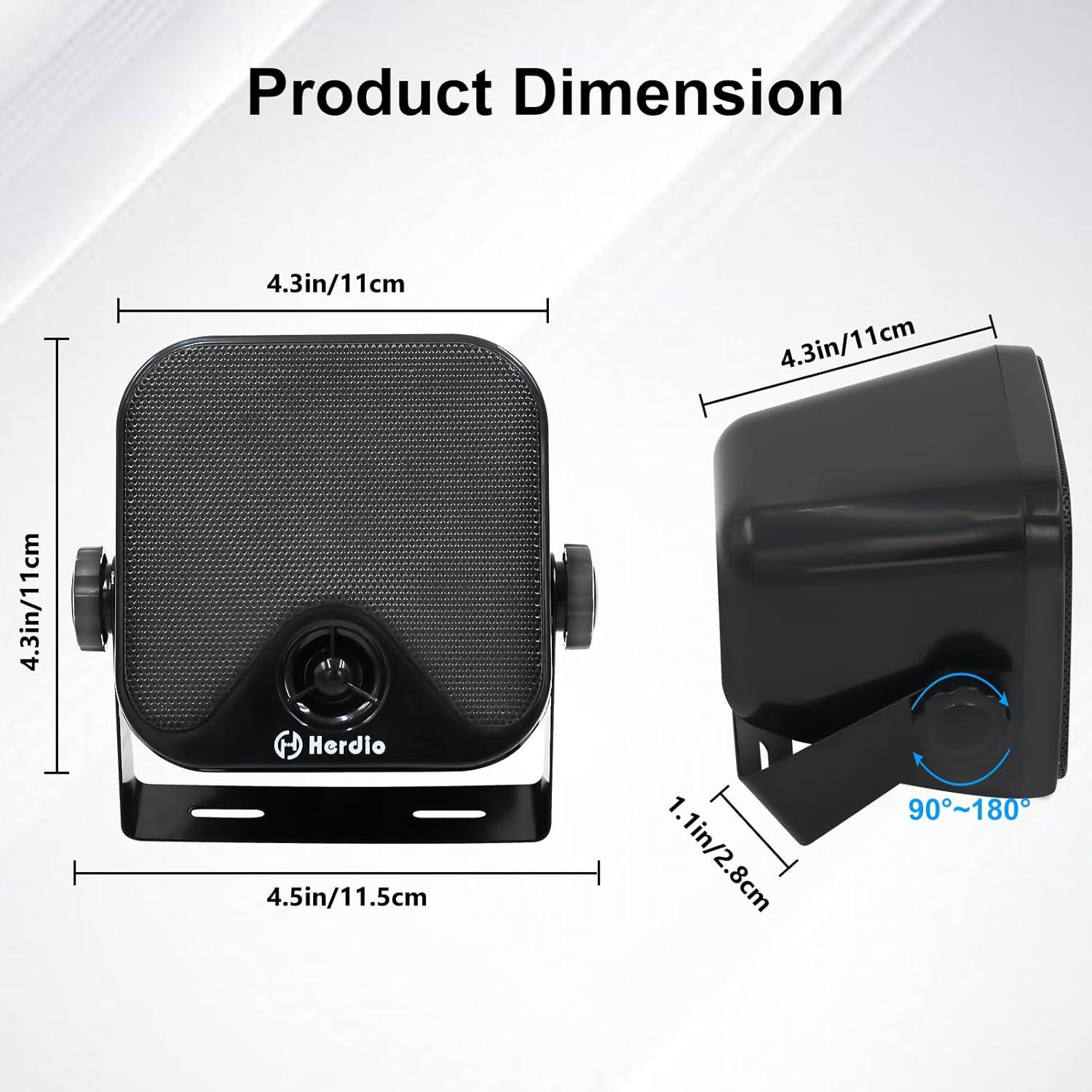 Altavoces Marinos Herdio 4" Bluetooth 240W Impermeables - 4 Pzas