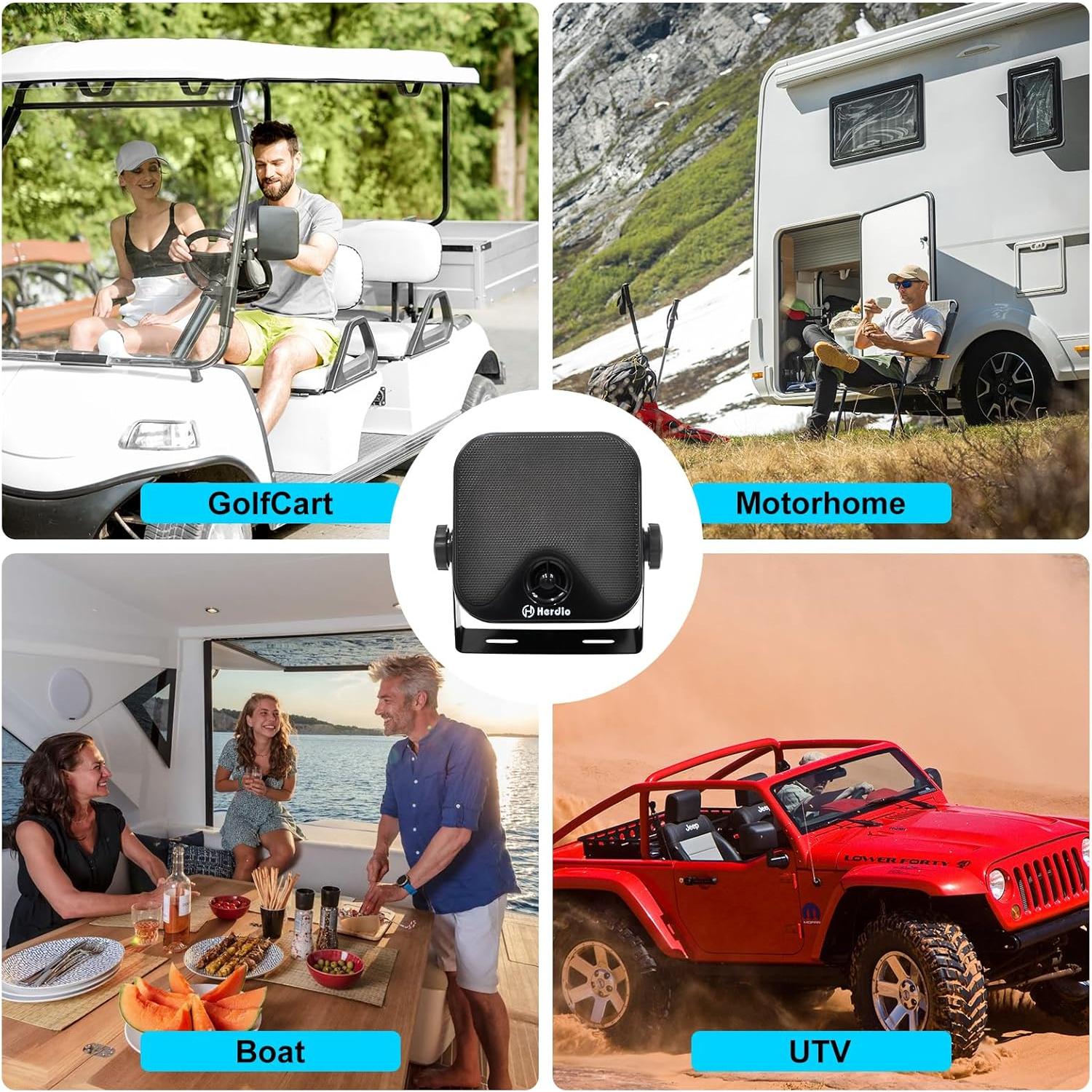 Altavoces Marinos Herdio 4" Impermeables 240W para Barco