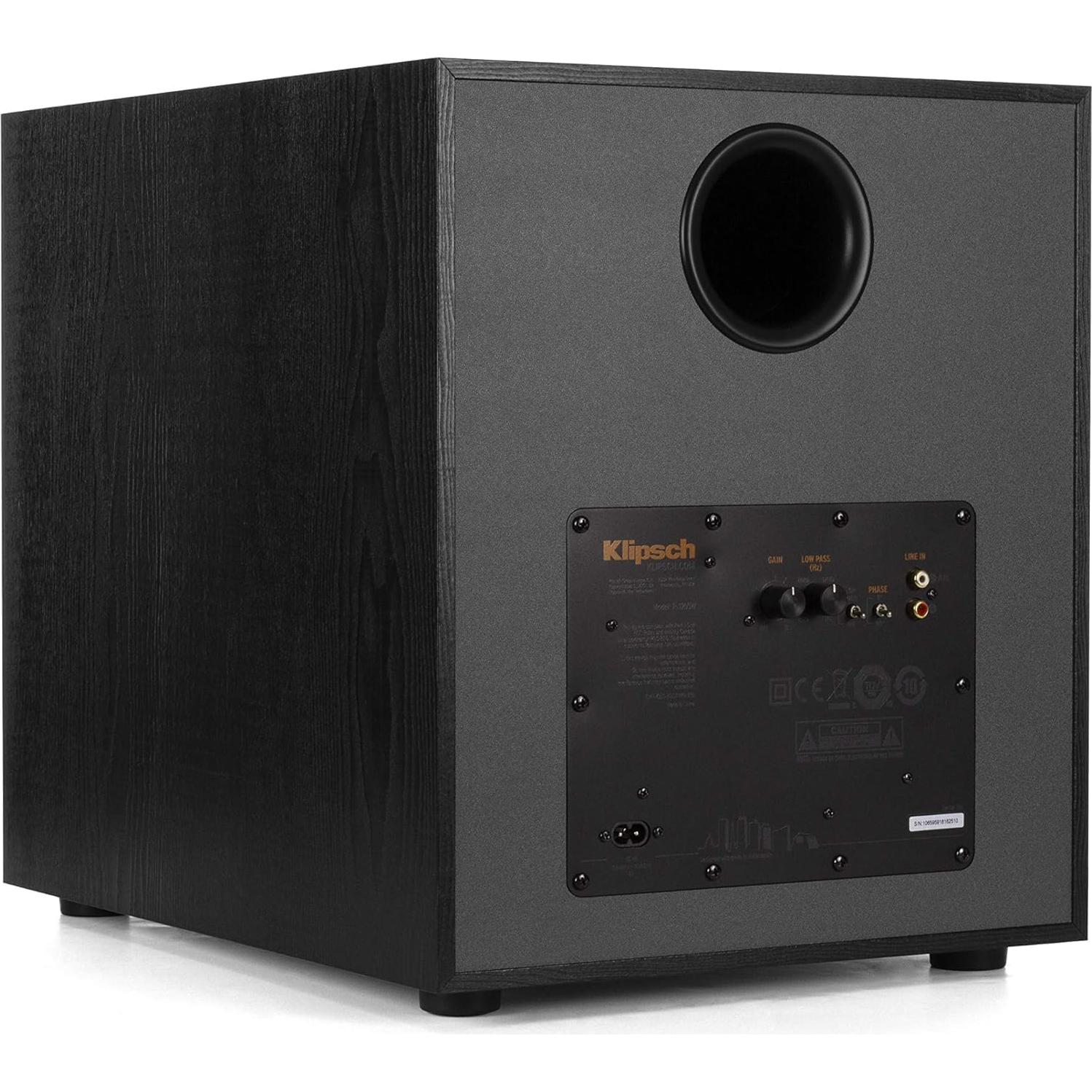 Subwoofer Klipsch R-120SW 200W 12" para Cine en Casa
