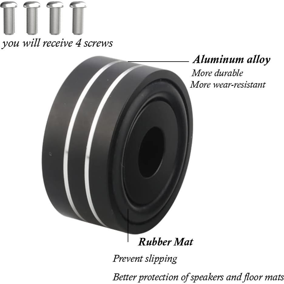 Pies de Aislamiento para Altavoces HiFi DYSLAB 40x20mm Negro