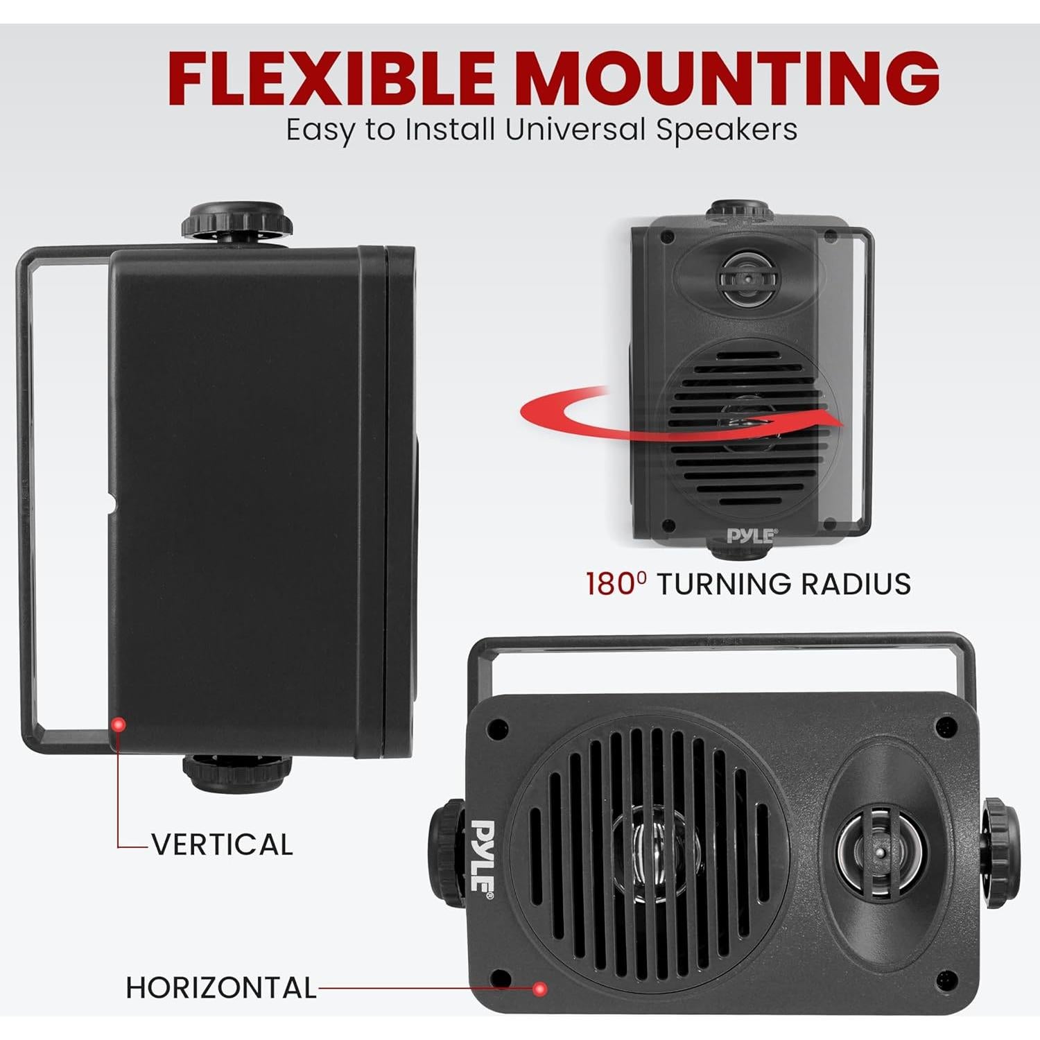 Altavoces Pyle Impermeables 200W 3.5" para Exterior Negro