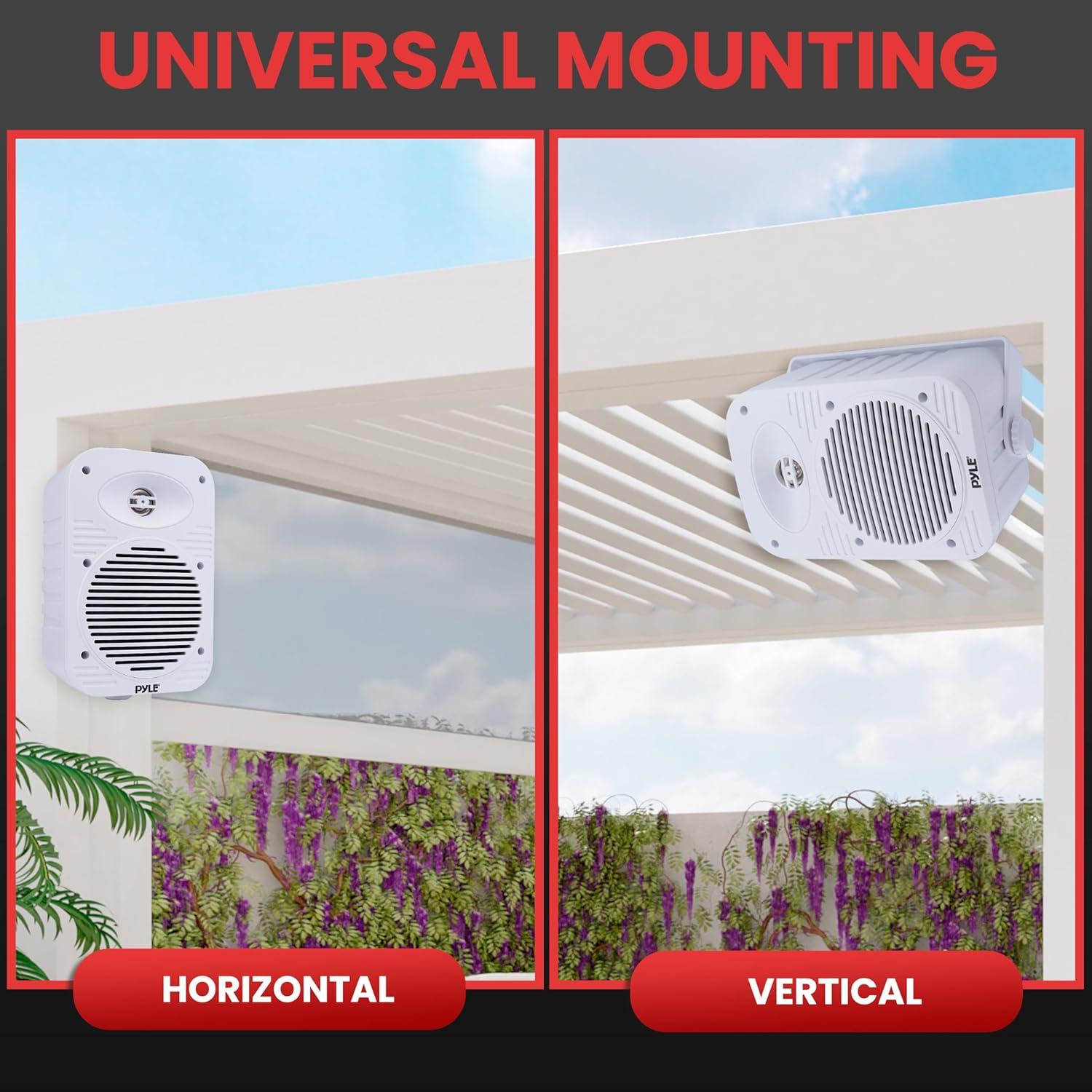 Altavoces Pyle 5.25" Impermeables 500W para Exterior - Blanco