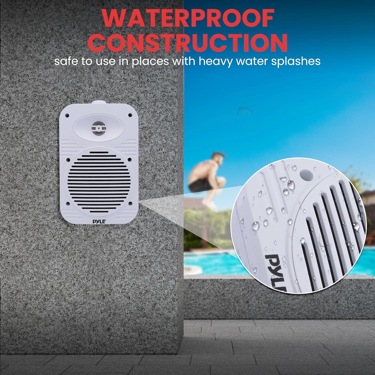 Altavoces Pyle 5.25" Impermeables 500W para Exterior - Blanco