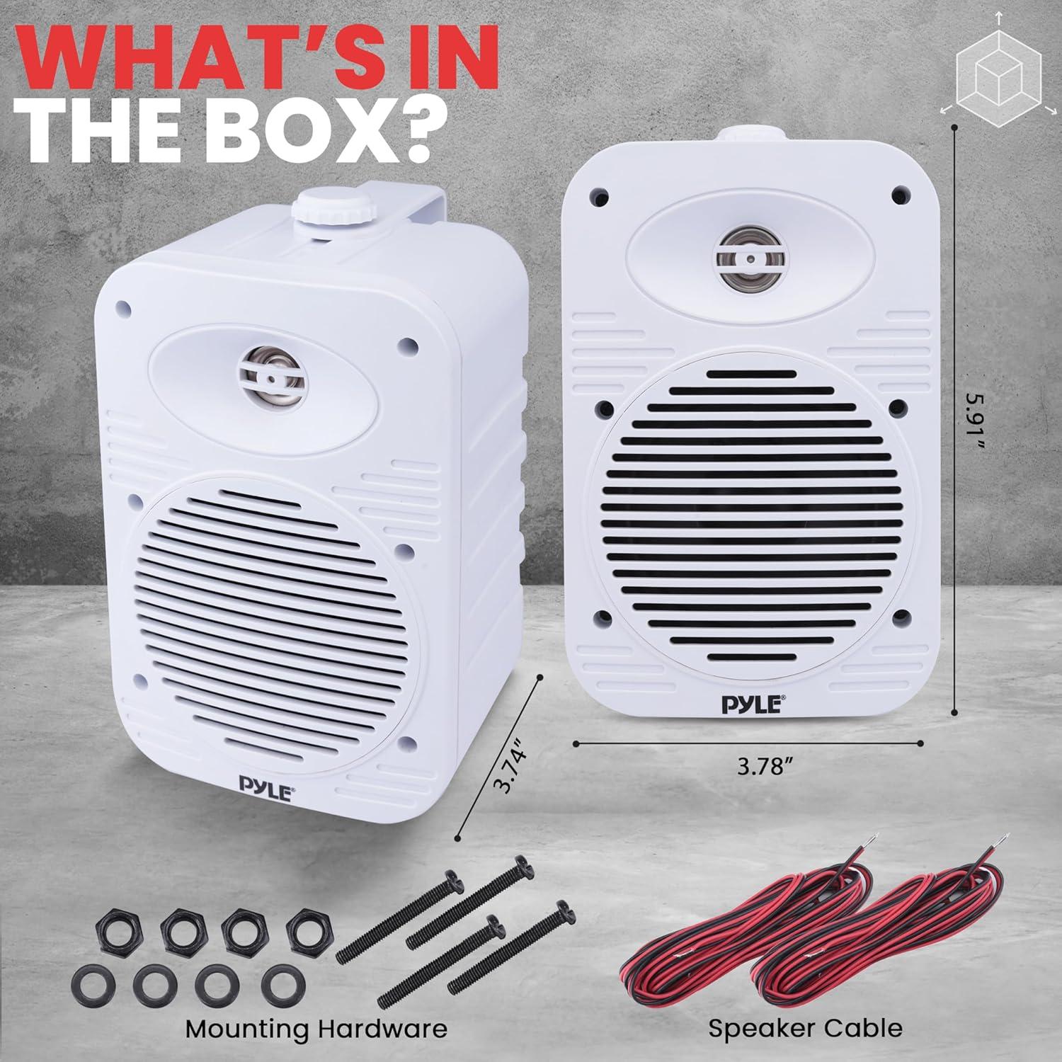 Altavoces Pyle 5.25" Impermeables 500W para Exterior - Blanco