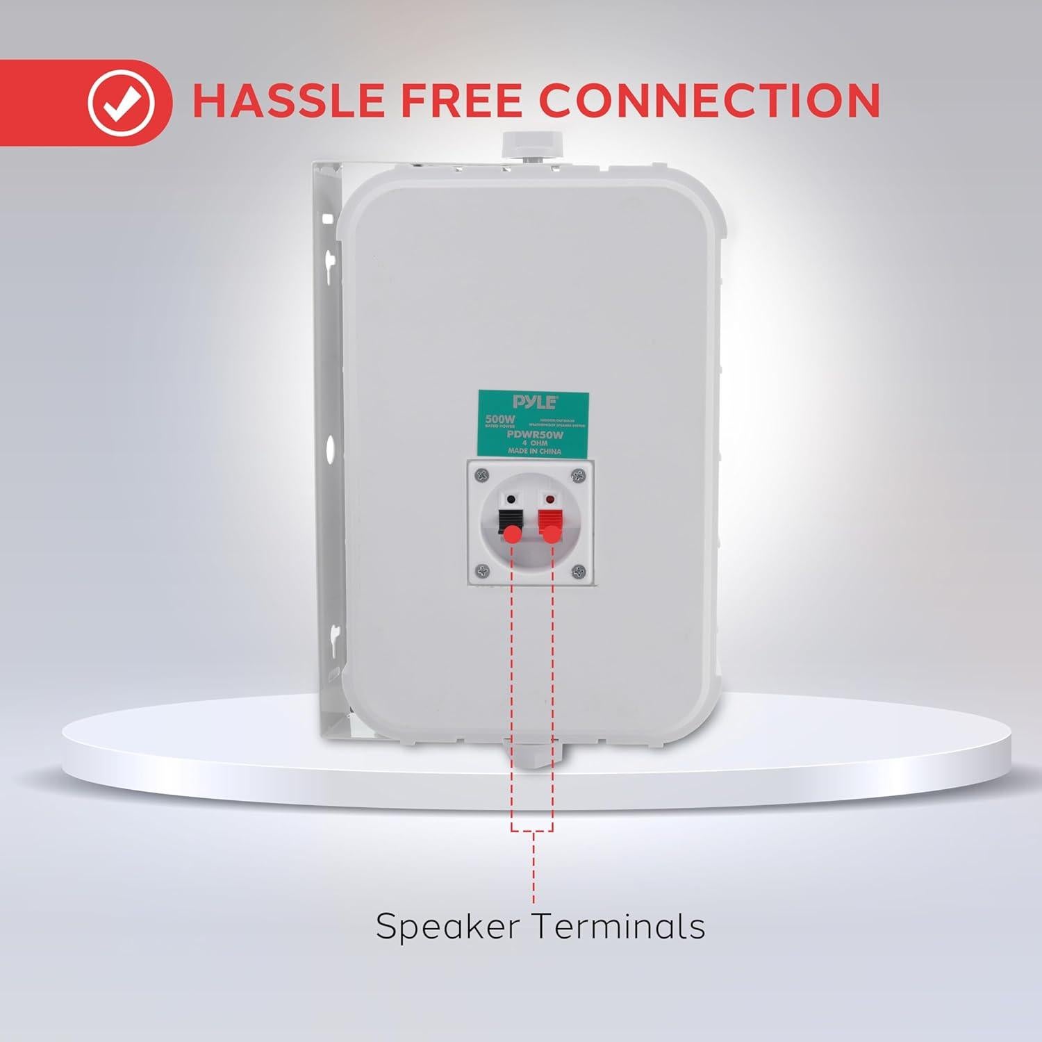Sistema de Altavoces Pyle 500W 6.5" Pasivo Blanco para Exterior
