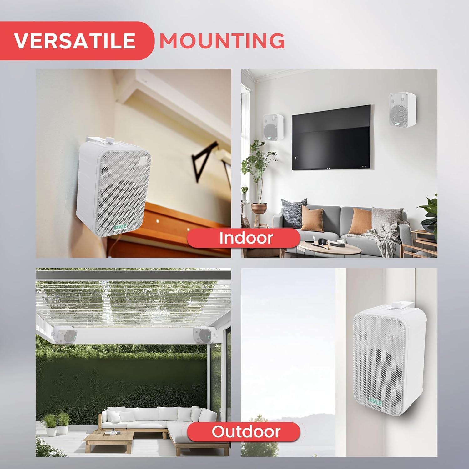 Sistema de Altavoces Pyle 500W 6.5" Pasivo Blanco para Exterior