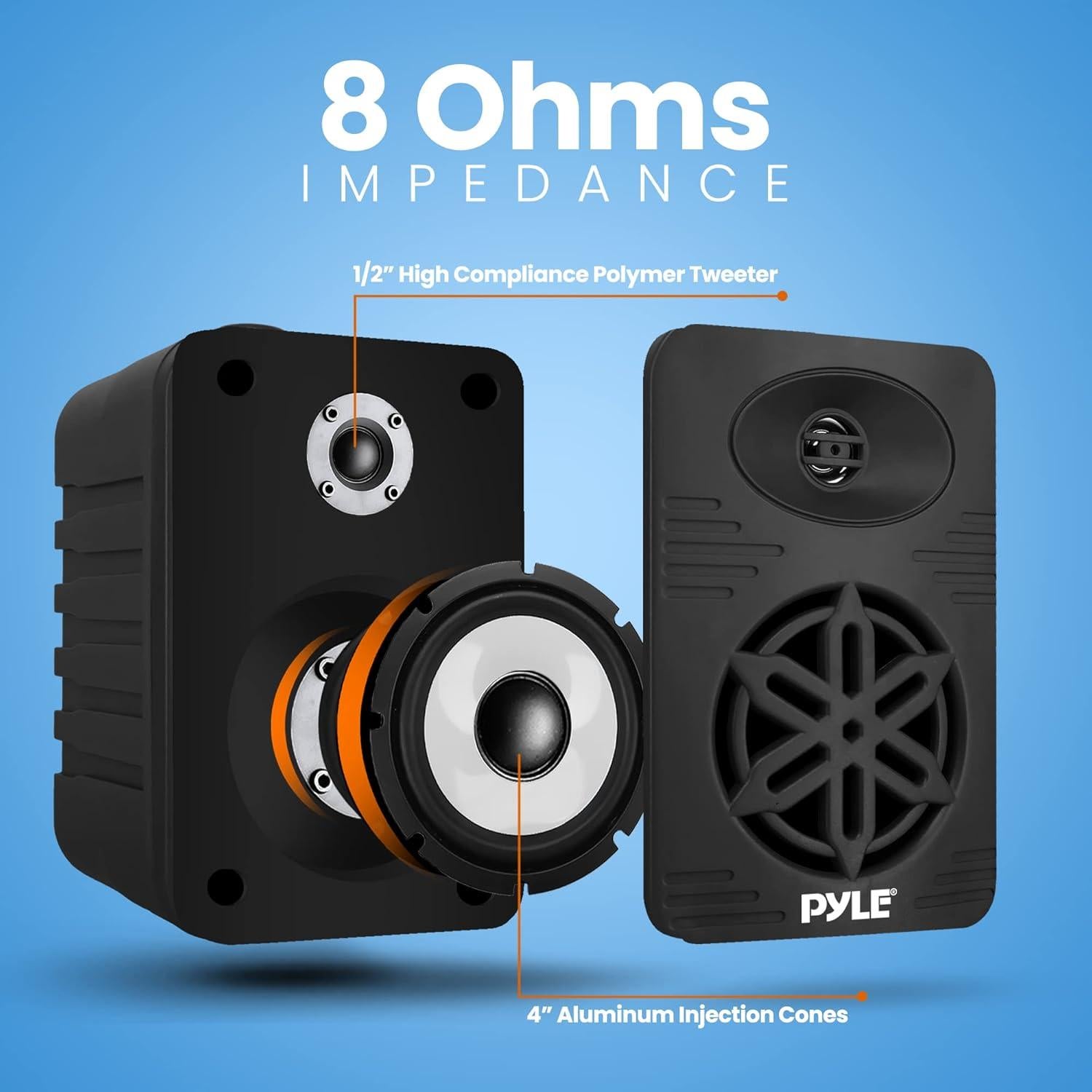 Altavoces Impermeables Pyle PDWR45BK 4" 300W para Interior/Exterior