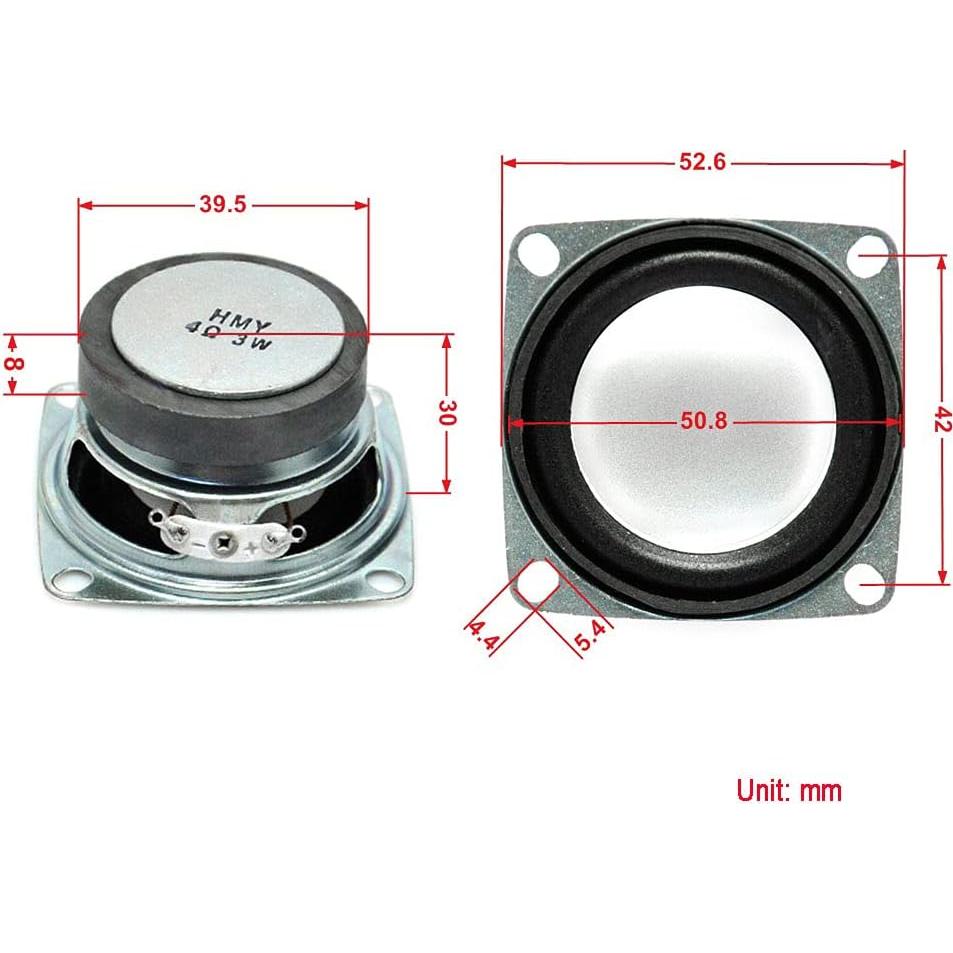 Altavoz Woofer Gikfun EK1755 2" 4Ohm 3W con Cable 3.5mm