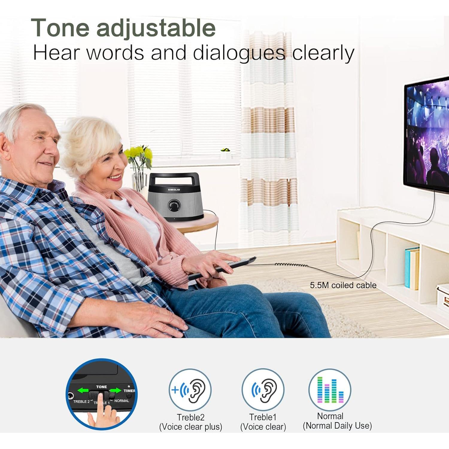 Altavoces Con Cable SIMOLIO SM-961 para TV, 5.5M, Control de Tono