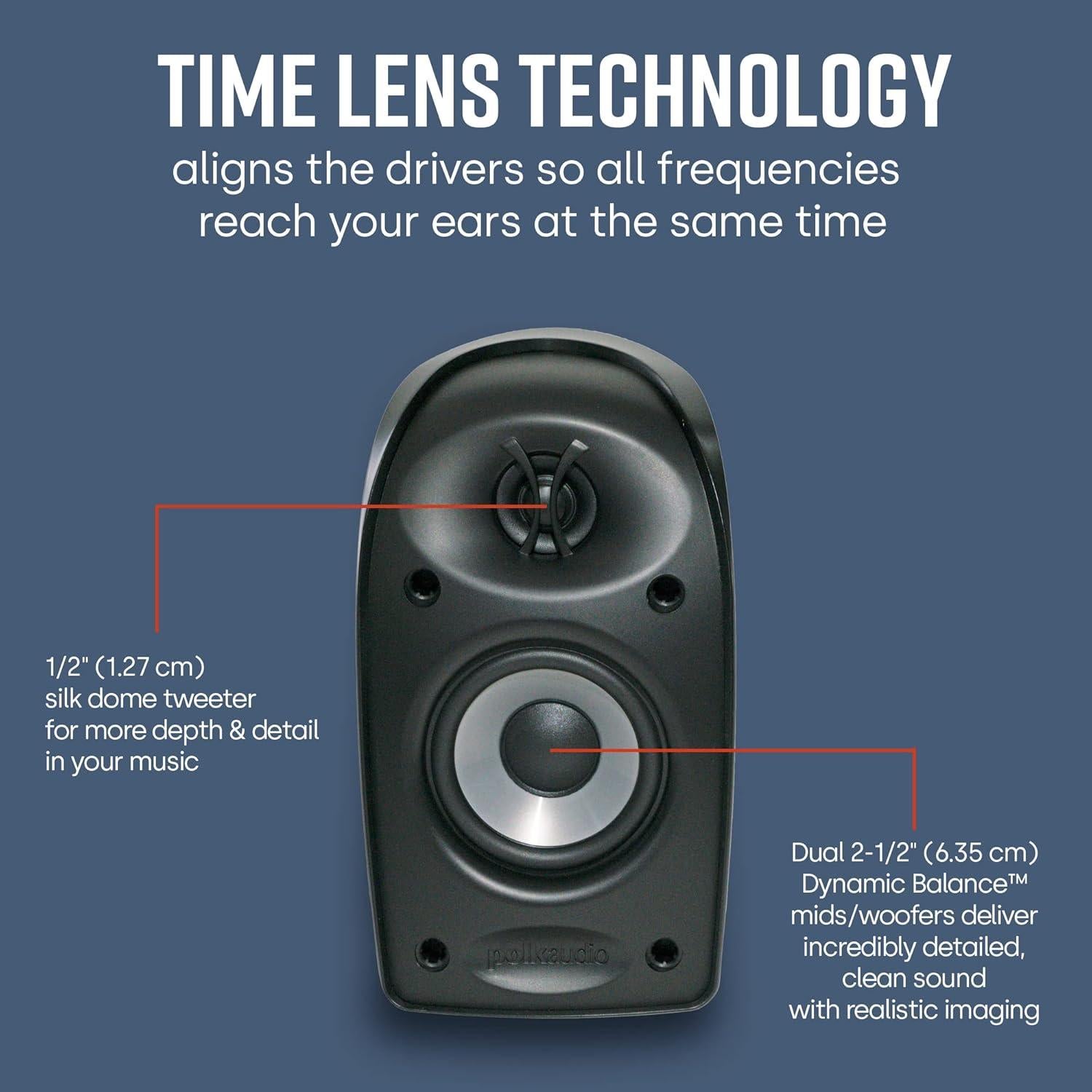 Altavoz Satélite Polk Audio TL1 Negro Compacto 0.84 kg