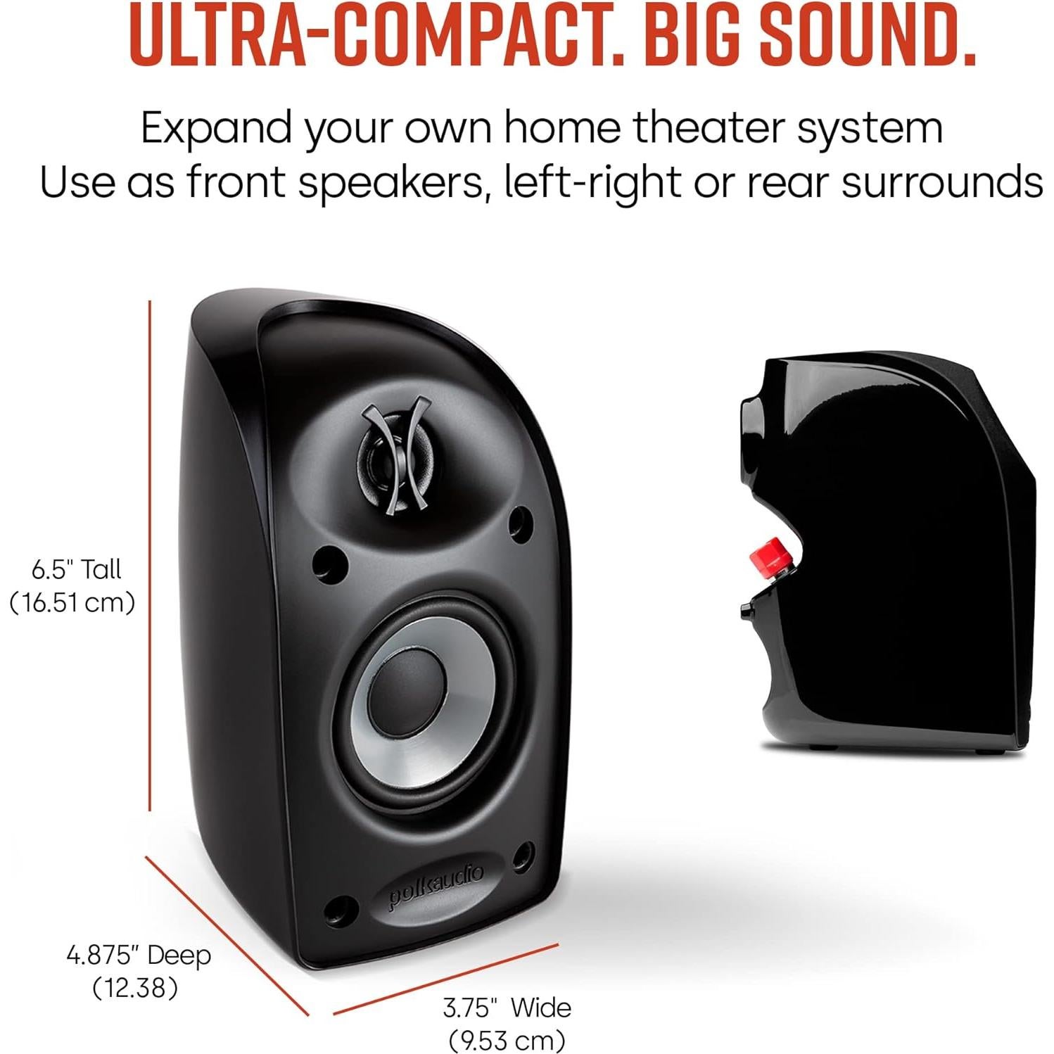 Altavoz Satélite Polk Audio TL1 Negro Compacto 0.84 kg