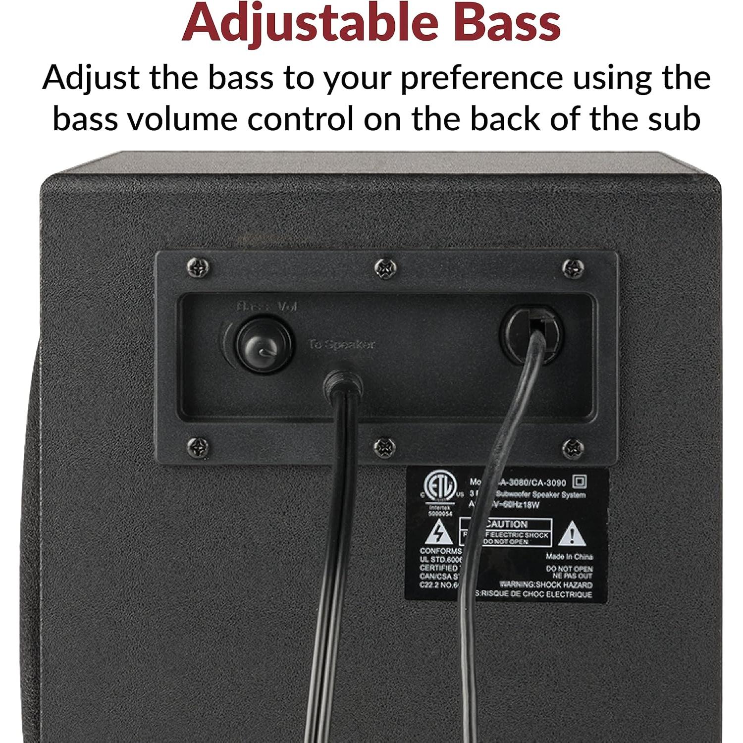 Altavoces 2.1 Cyber Acoustics CA-3090 con Subwoofer 18W