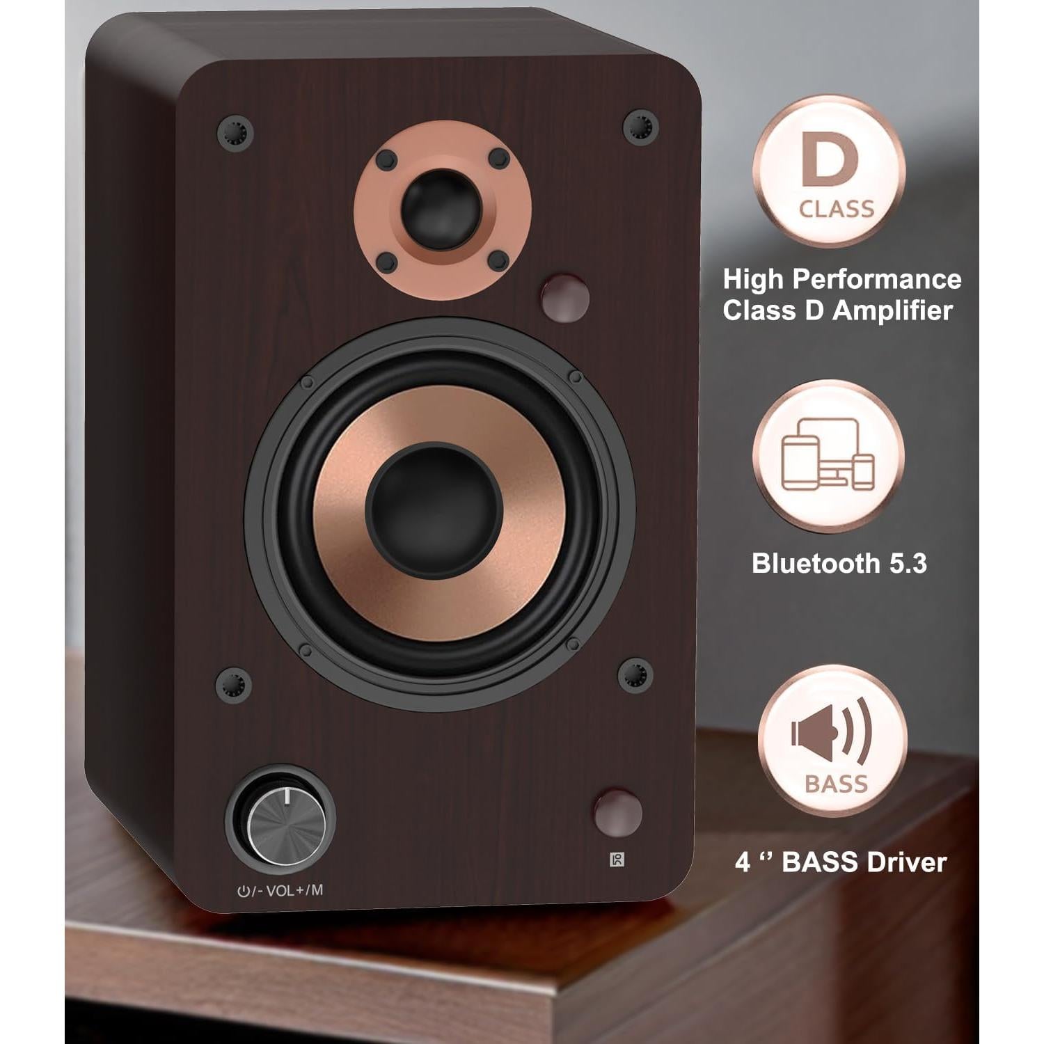 Altavoces de Estantería Activos LONPOO LP42M 100W Bluetooth