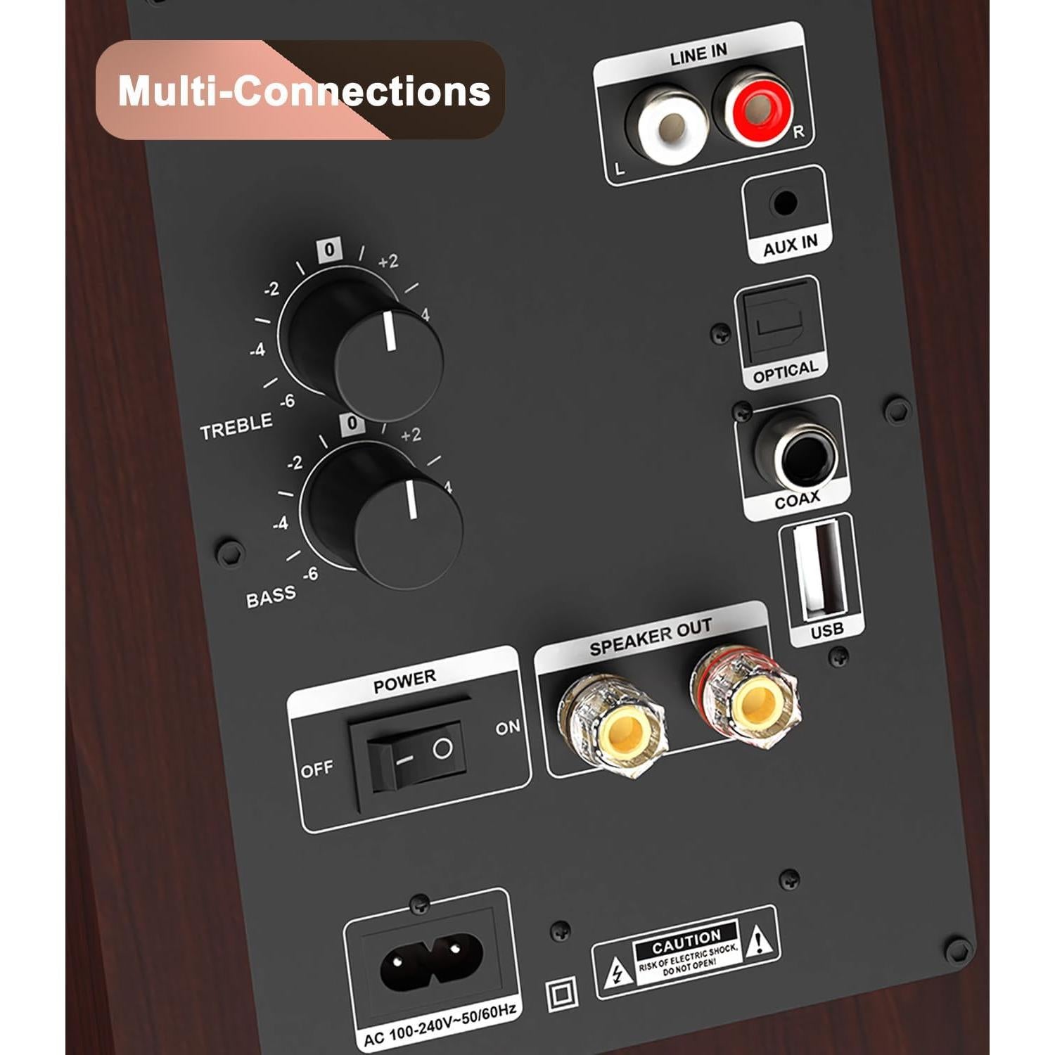 Altavoces de Estantería Activos LONPOO LP42M 100W Bluetooth