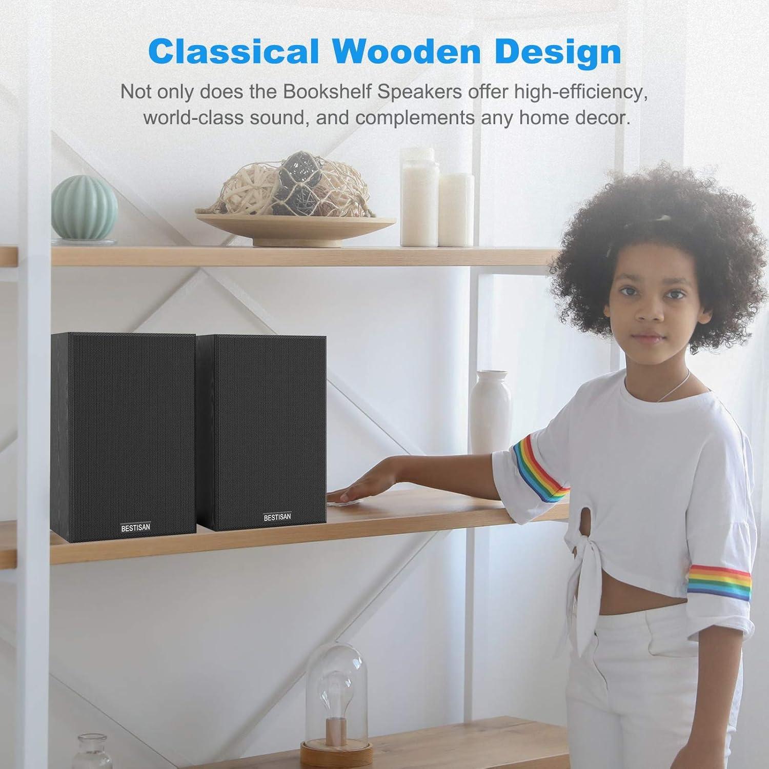 Altavoces de Estantería BESTISAN SR02 Bluetooth 5.0 4" Woofer