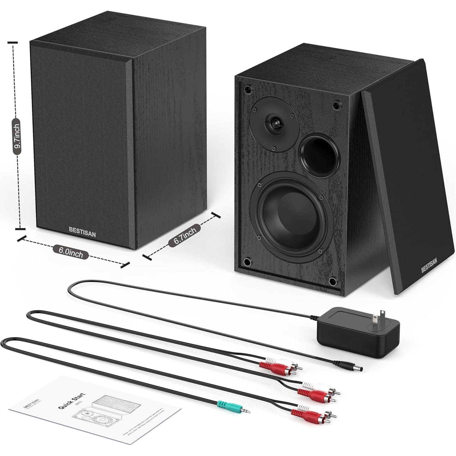 Altavoces de Estantería BESTISAN SR02 Bluetooth 5.0 4" Woofer