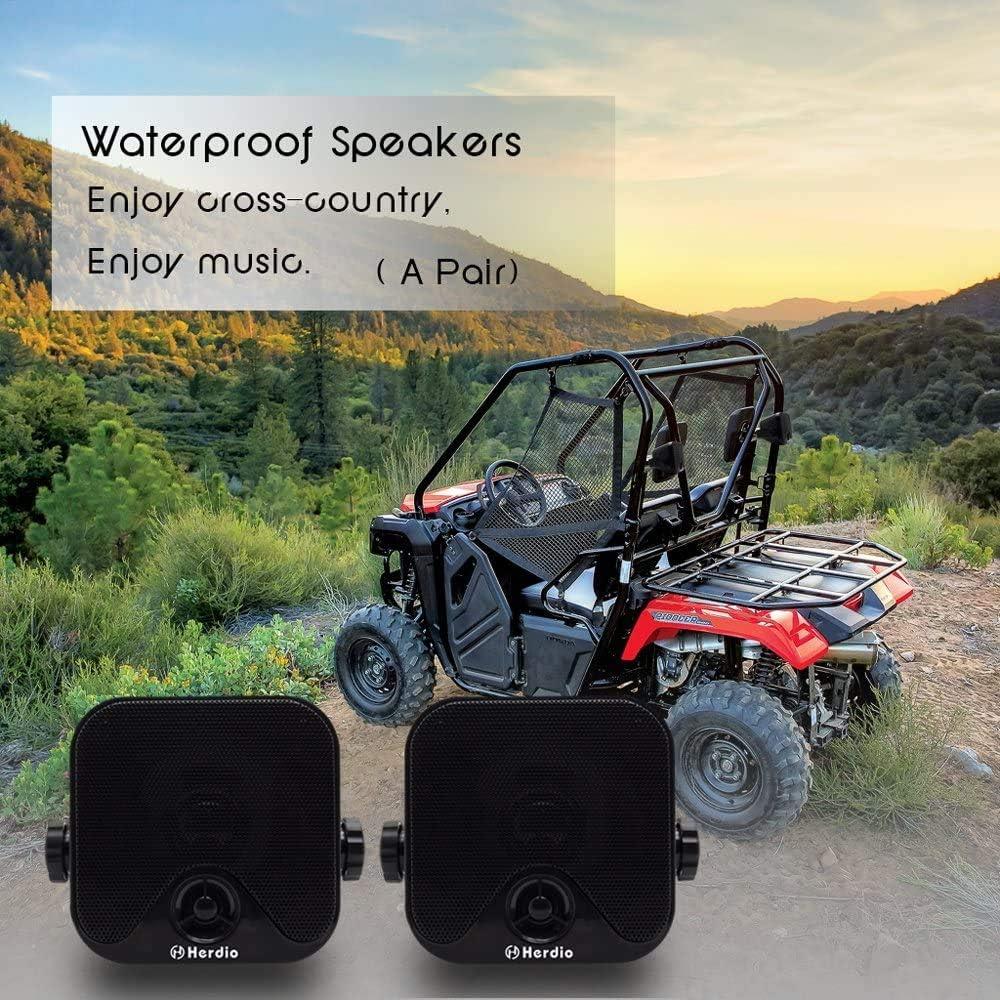 Altavoces Marinos Impermeables Herdio 4" 100W para Barcos y ATV