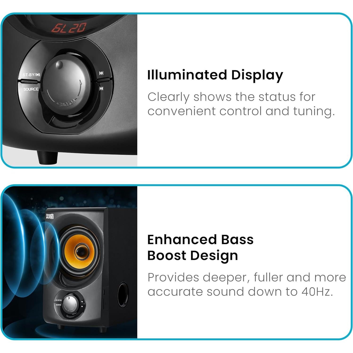 Sistema de Altavoces Bluetooth 2.1 Goldwood AA2170 350W