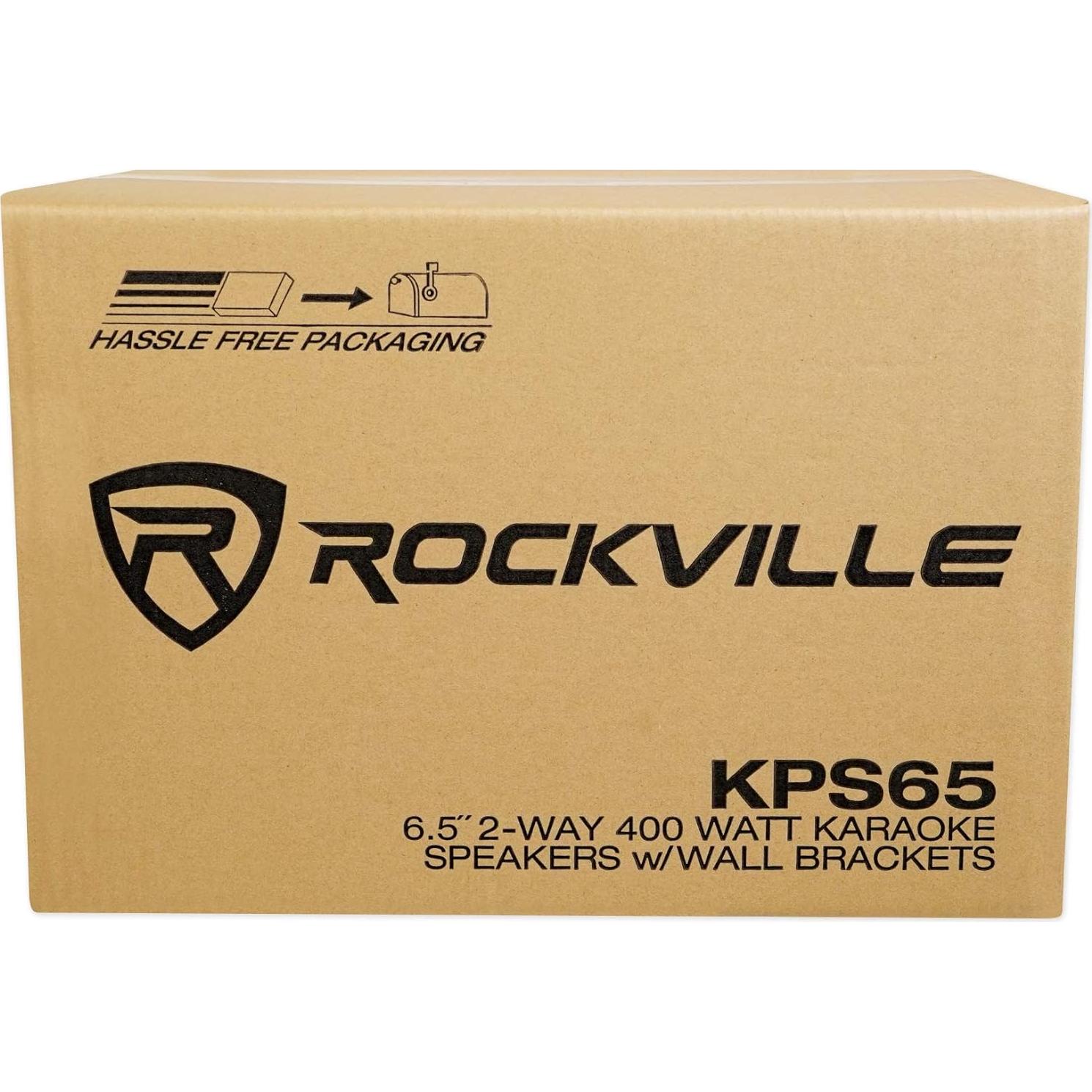 Altavoces de Karaoke Rockville KPS65 800W 6.5" MDF Pared