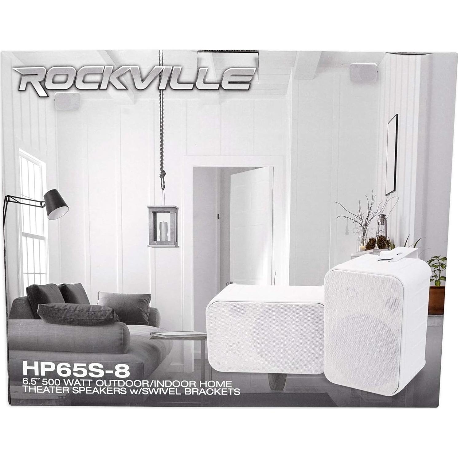 Altavoces Rockville HP65S-8 6.5" 500W Impermeables Blancos