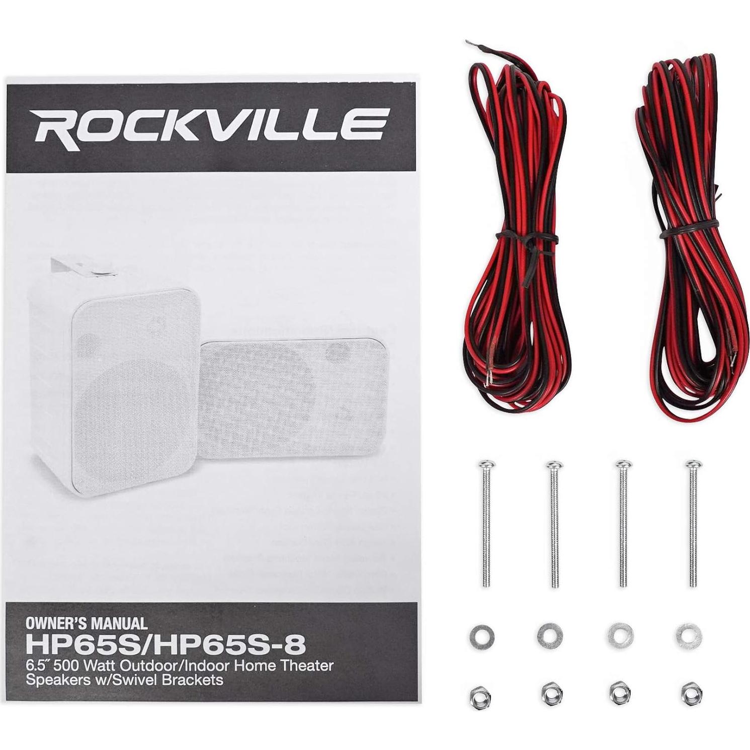 Altavoces Rockville HP65S-8 6.5" 500W Impermeables Blancos
