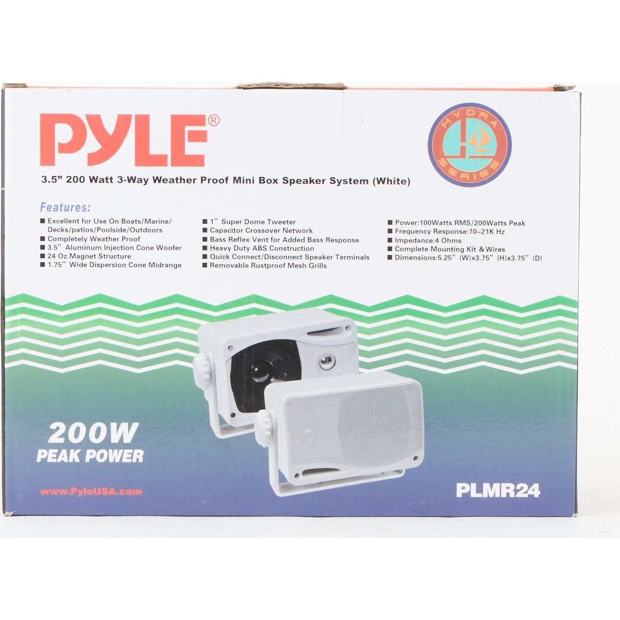 Altavoces Pyle PLMR24B 3.5" 200W Impermeables Montaje en Pared