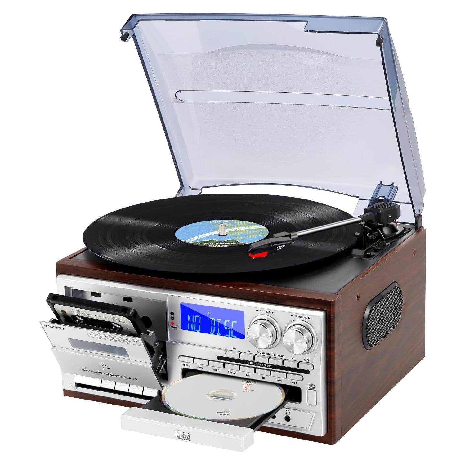 Reproductor de Discos Bluetooth MUSITREND T408 3 Velocidades