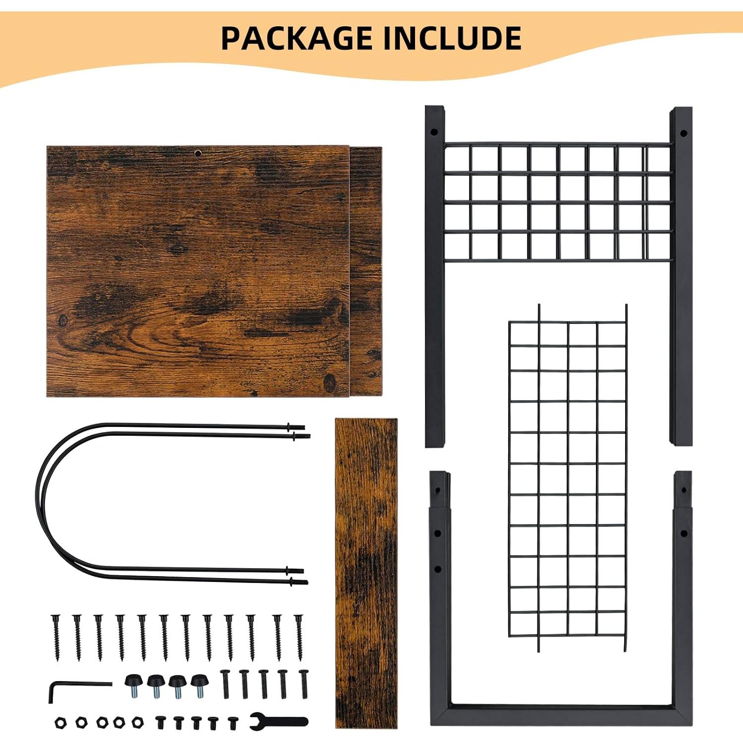 Mesa Lateral LELELINKY de 3 Niveles para Tocadiscos y Vinilos