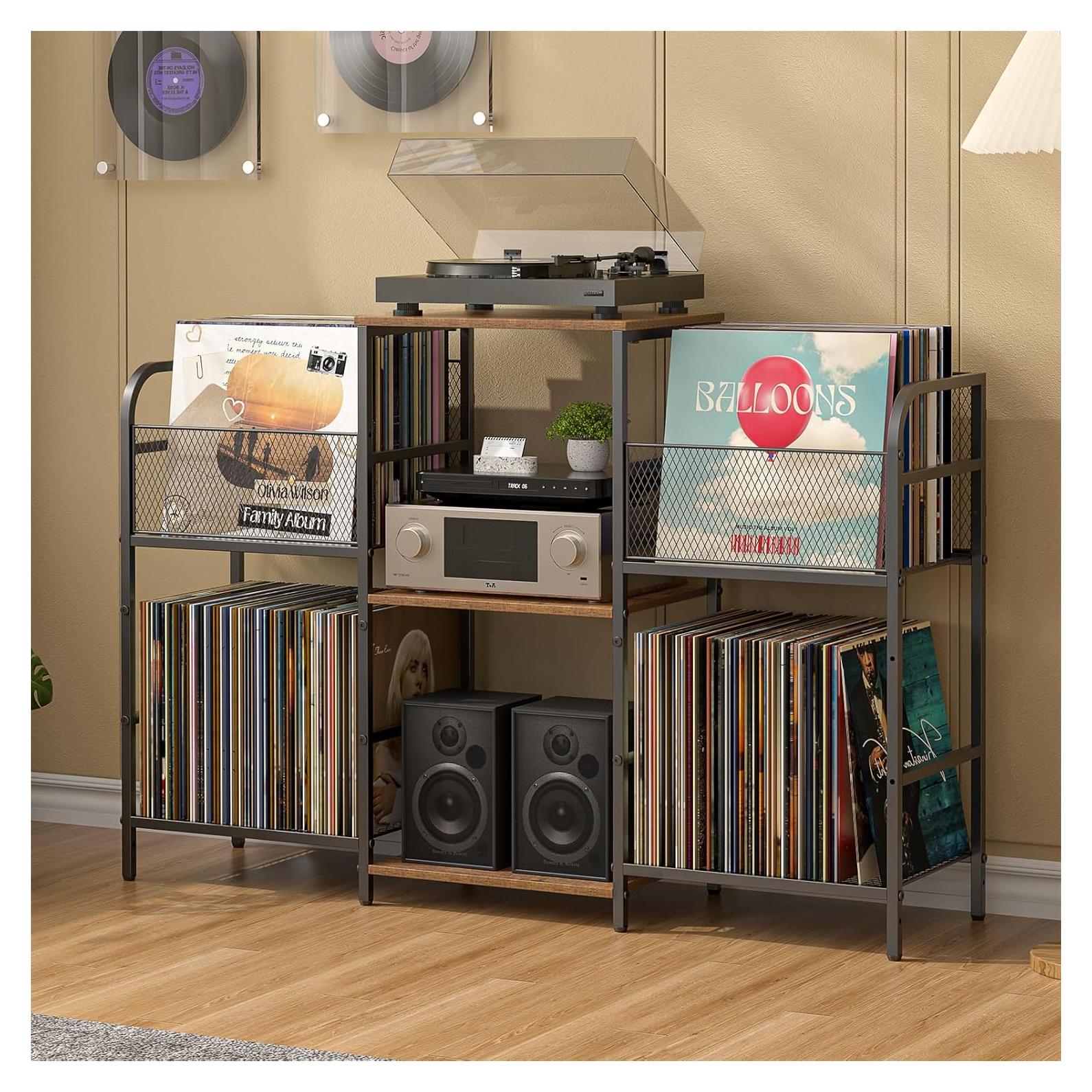 Soporte para Tocadiscos 3IngSeagulls con Almacenamiento para 350 Vinilos