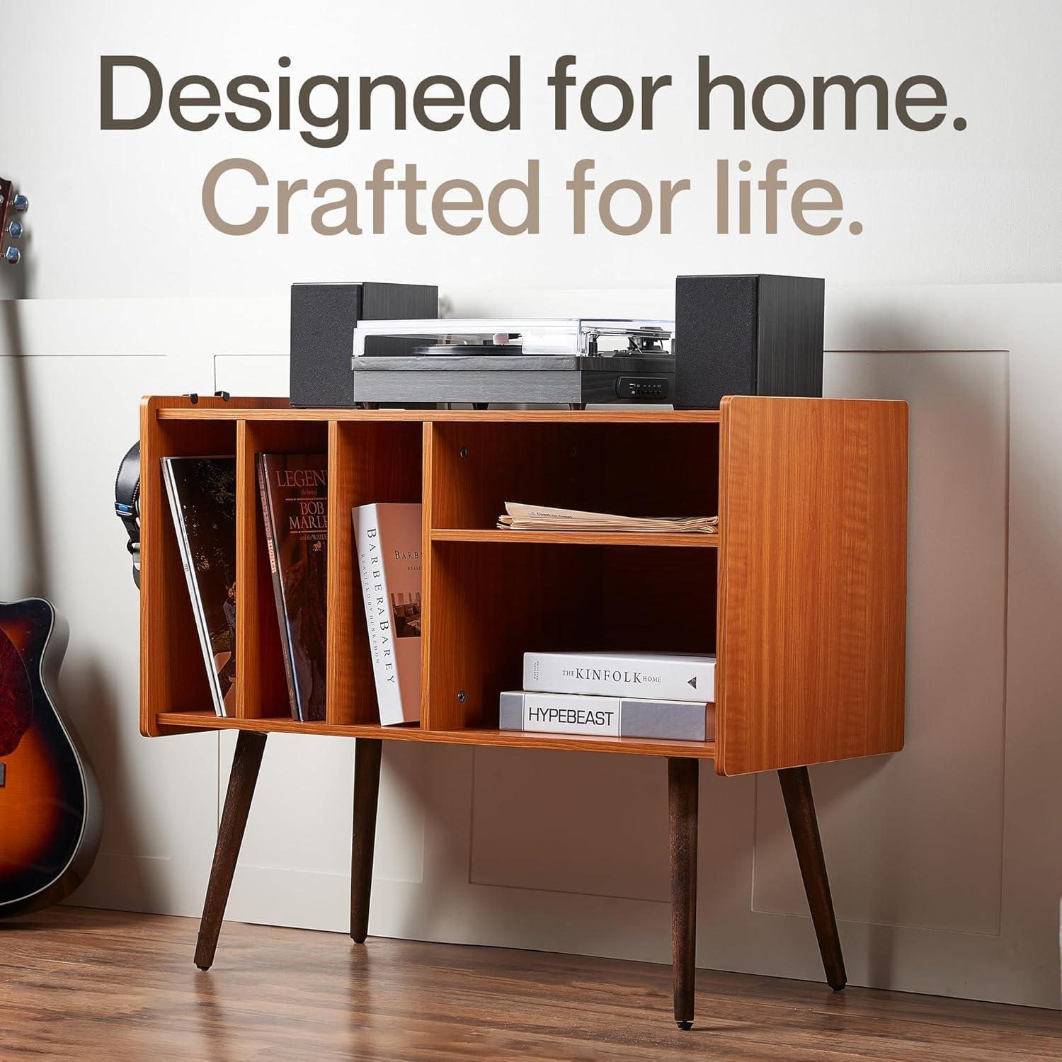 Soporte para Tocadiscos LOFT + IVY con Almacenamiento de Vinilos