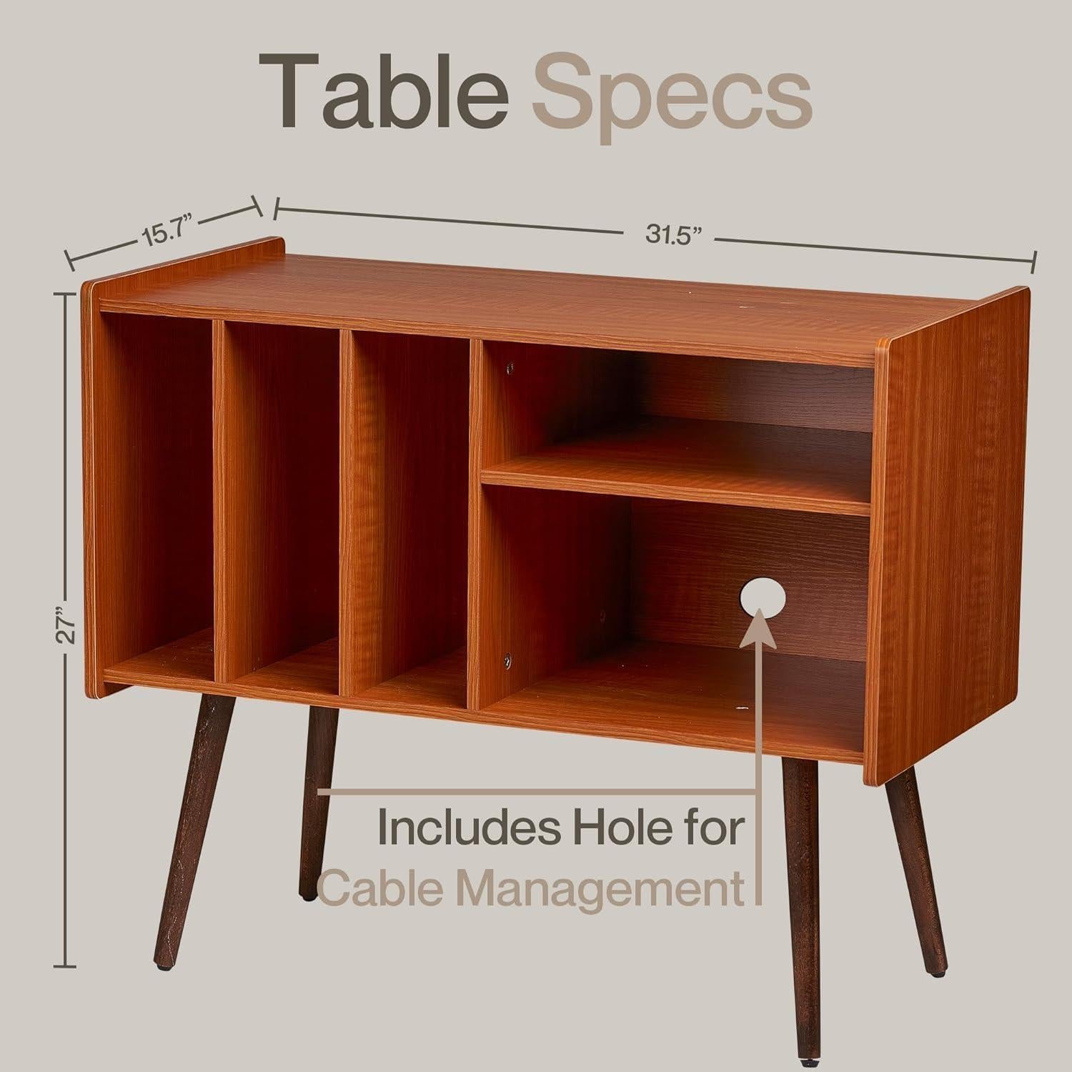 Soporte para Tocadiscos LOFT + IVY con Almacenamiento de Vinilos