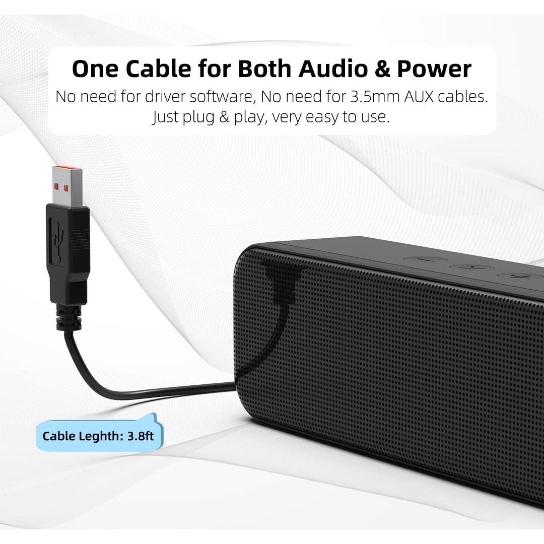 Altavoz USB LIELONGREN LLR055 para PC y Laptop, Sonido Estéreo