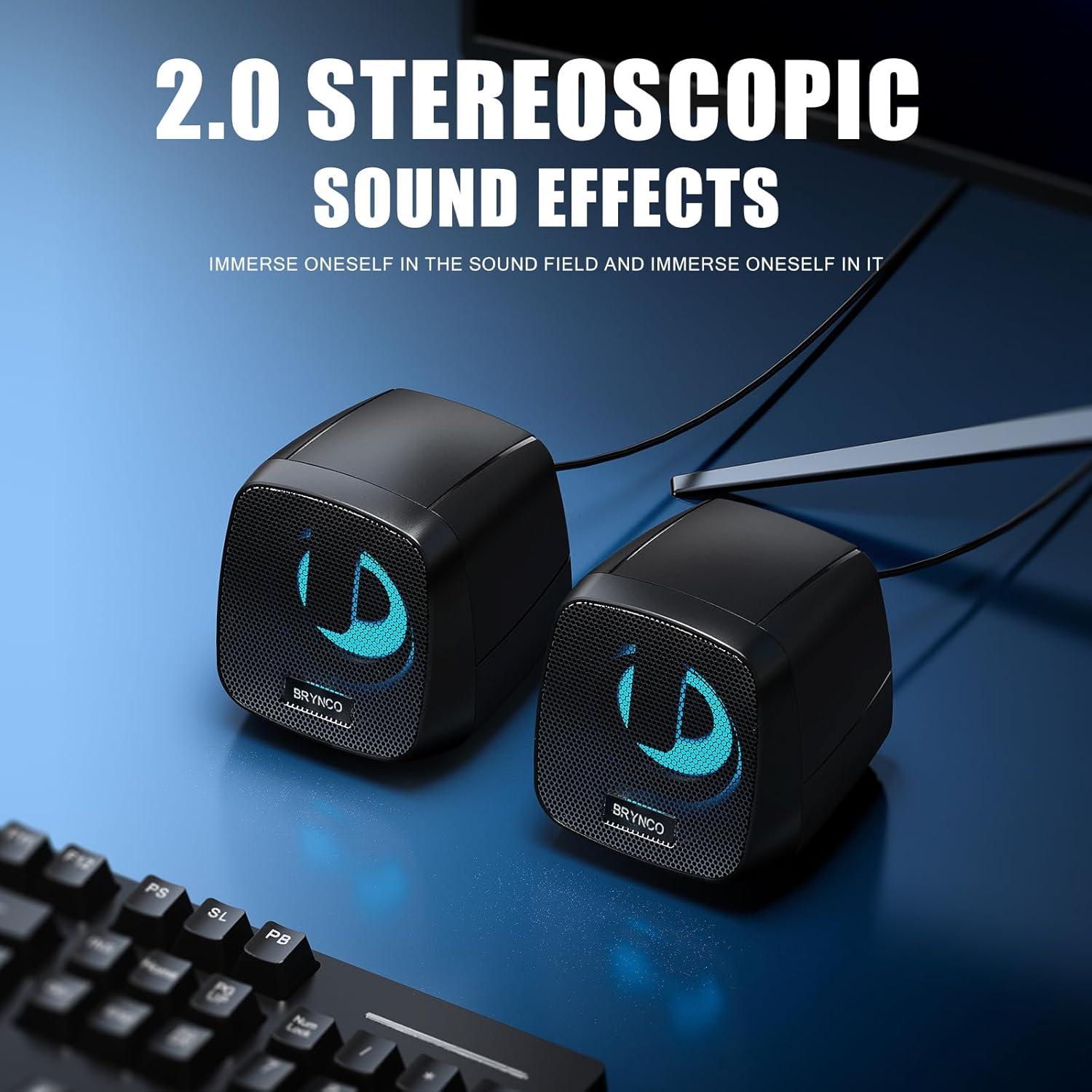 Altavoces Multimedia 2.0 RGB Dongguan | Sonido Claro y Compacto