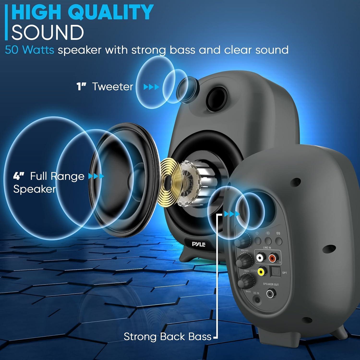 Altavoces de Estantería Bluetooth Pyle PBKSR40 60W Hi-Fi