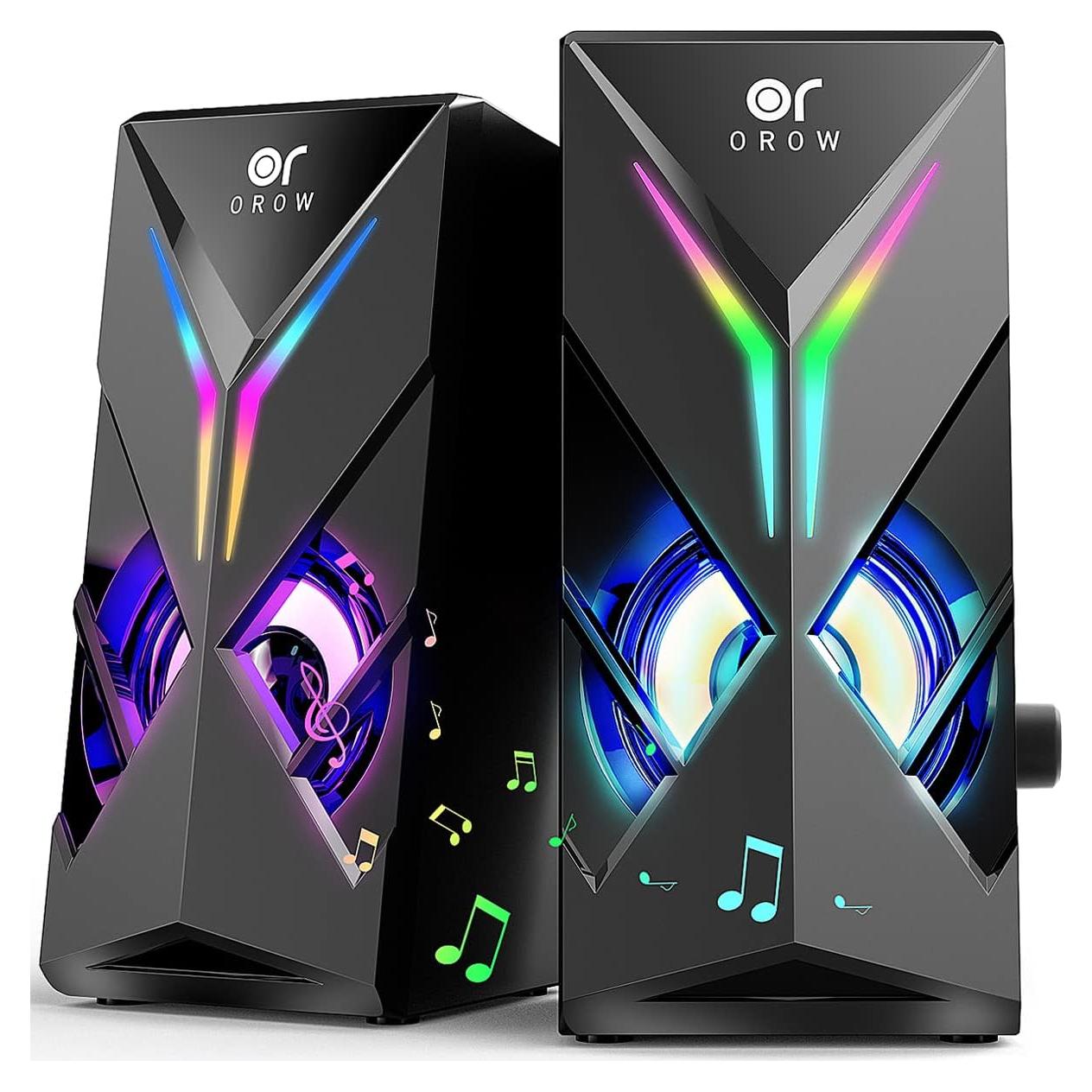 Altavoces Multimedia OROROW S201 10W RGB para PC y Laptop
