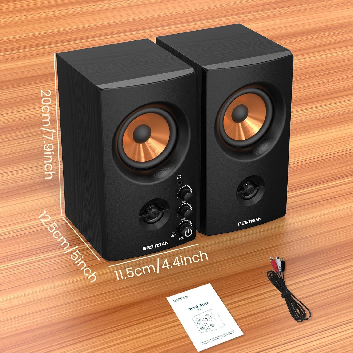 Altavoces Activos BESTISAN SR80 50W Bluetooth 2.0 Madera